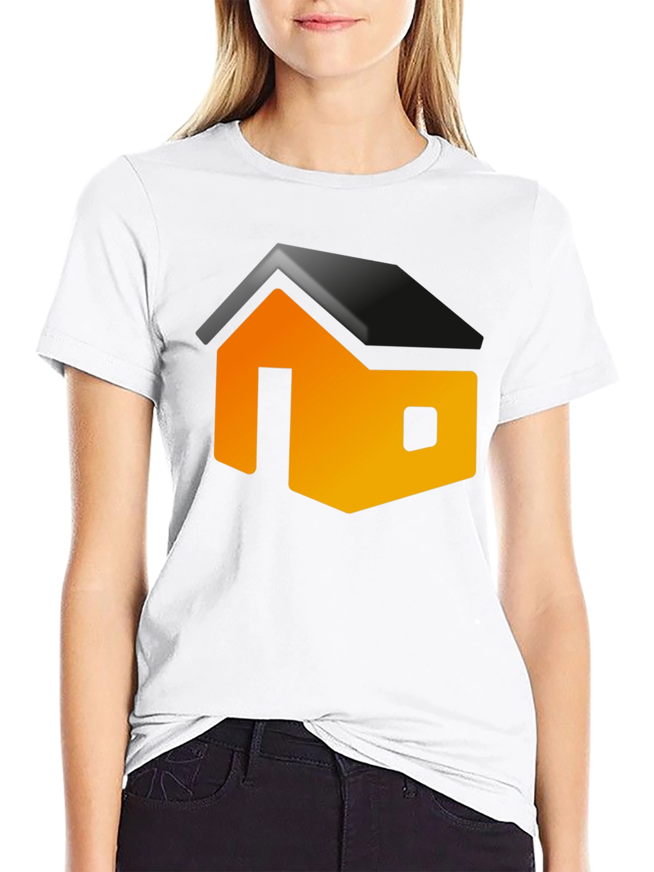 Modern House Graphic Black Tee