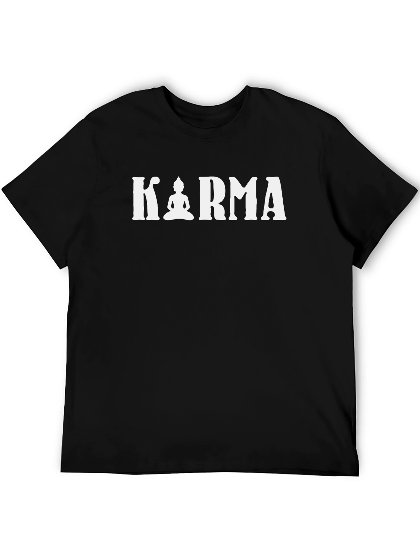 Karma Buddha Graphic Tee - Spiritual Mens T-Shirt