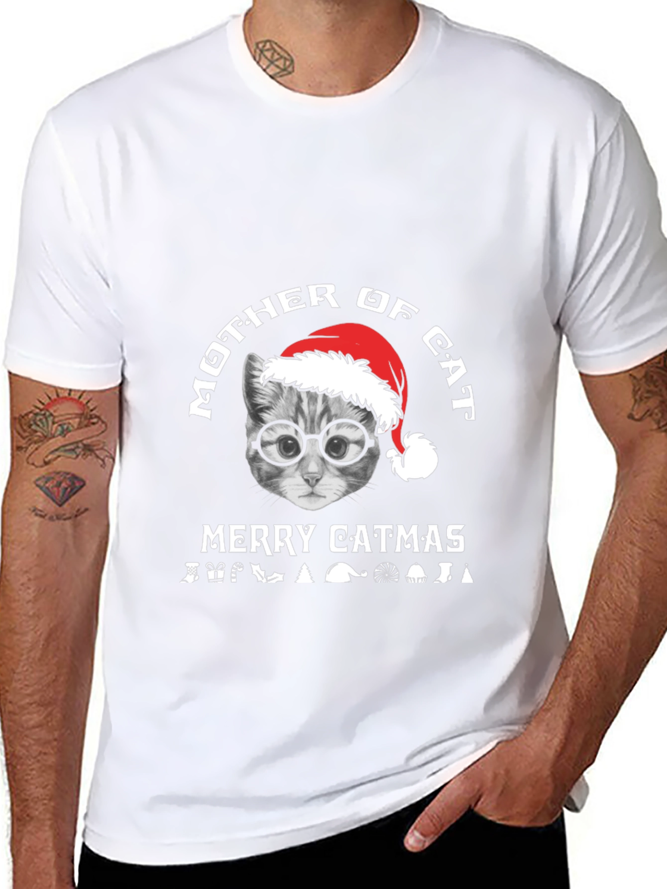 Mother of Cat - Merry Catmas T-Shirt
