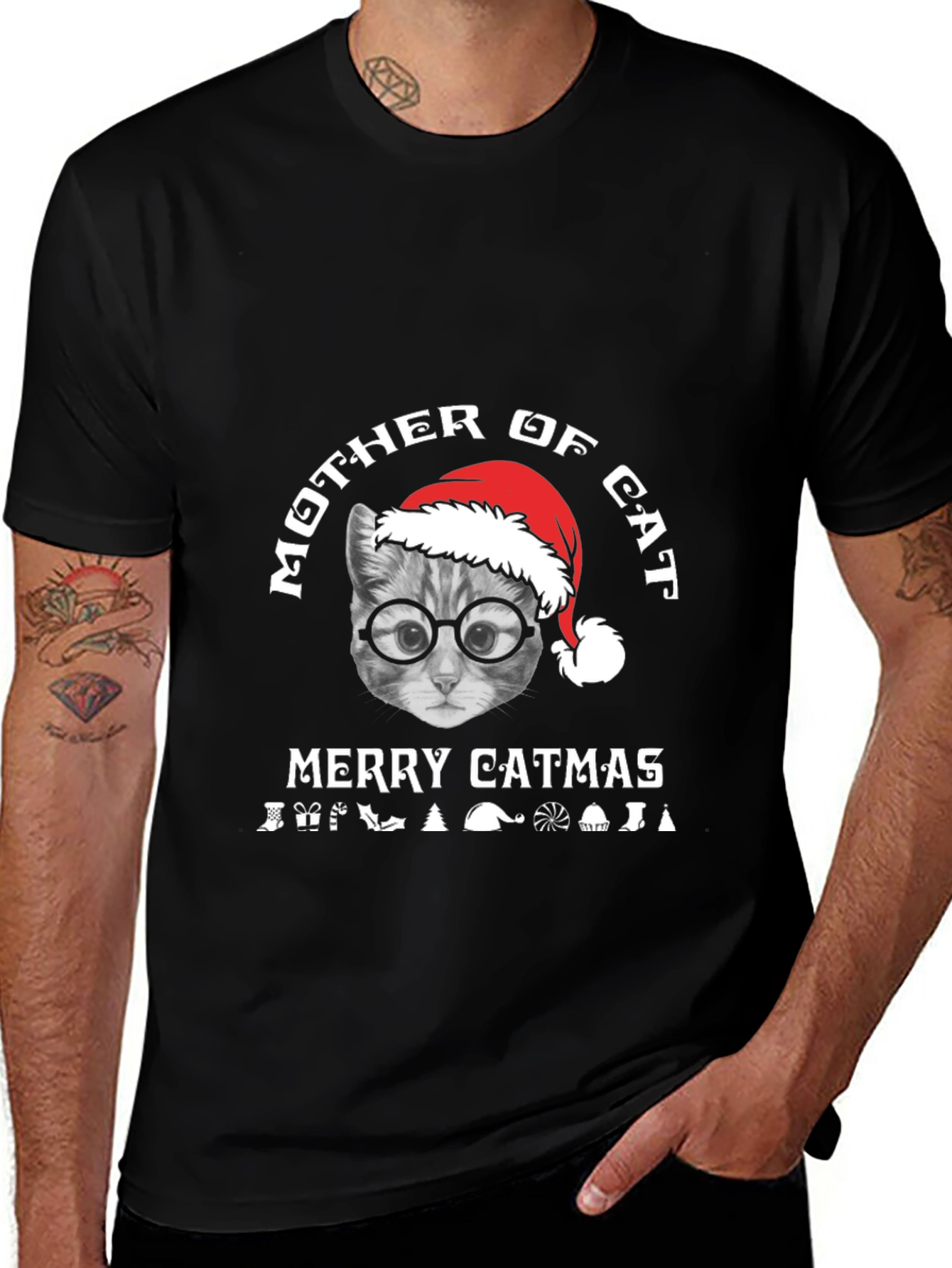 Mother of Cat - Merry Catmas T-Shirt