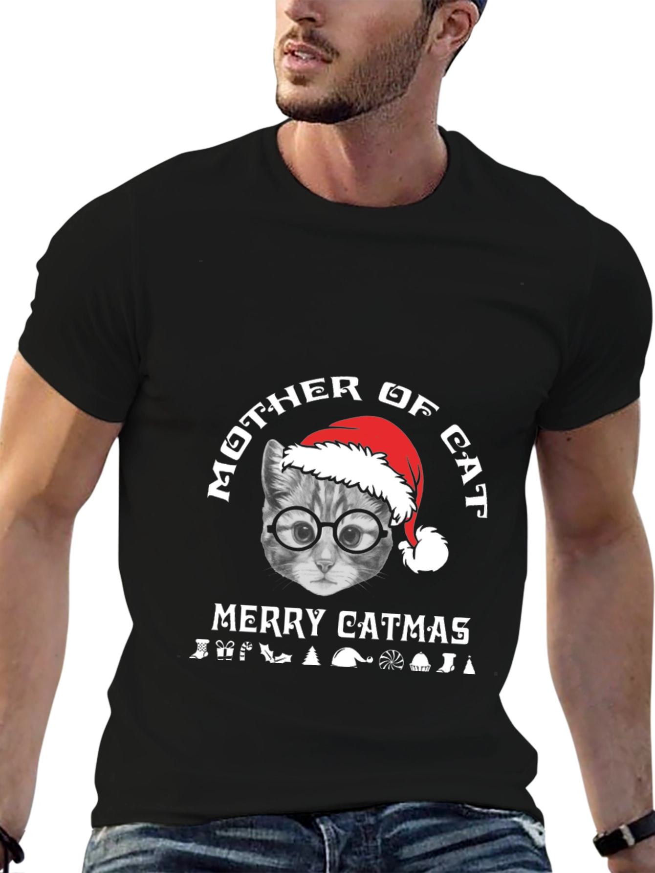 Mother of Cat - Merry Catmas T-Shirt