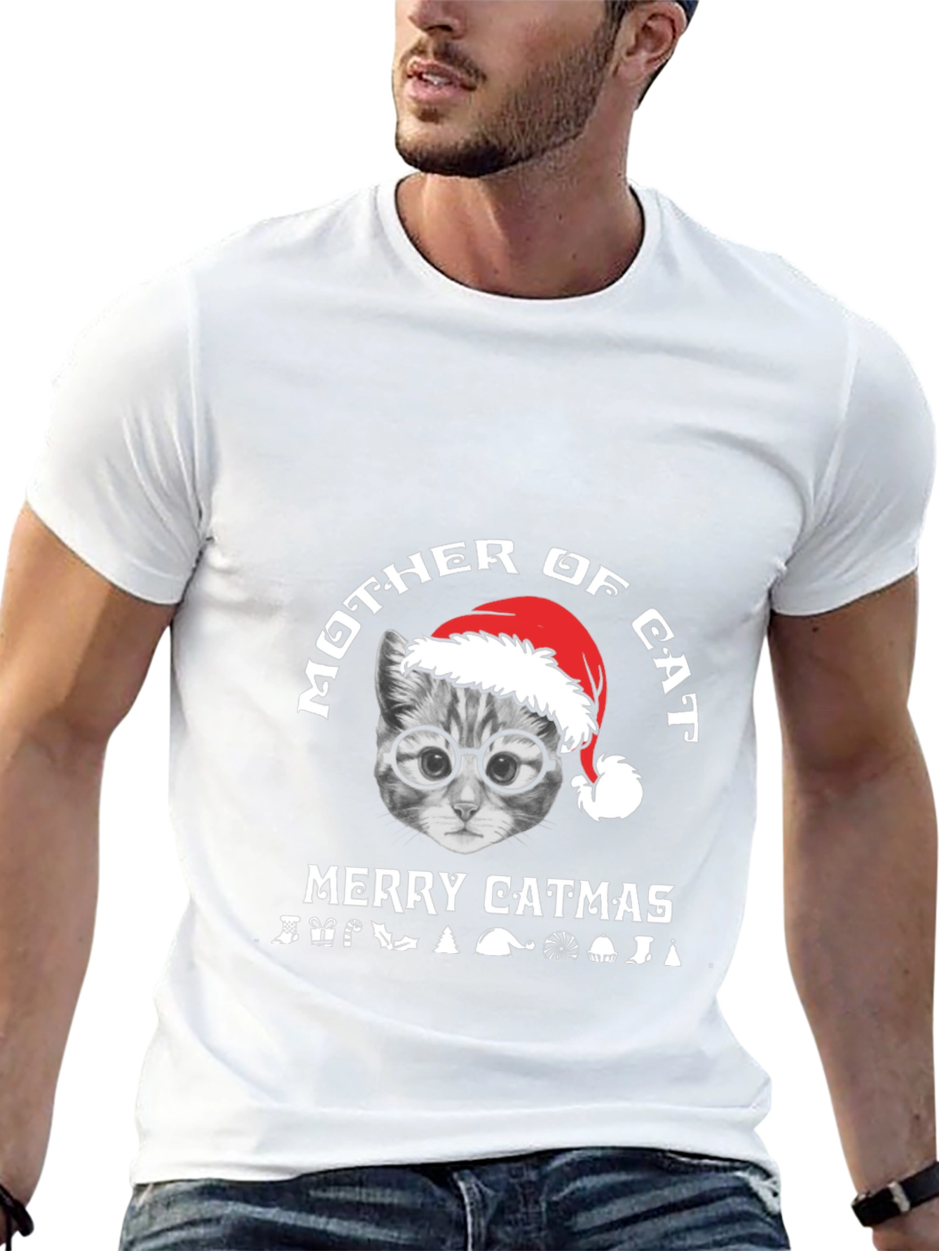 Mother of Cat - Merry Catmas T-Shirt