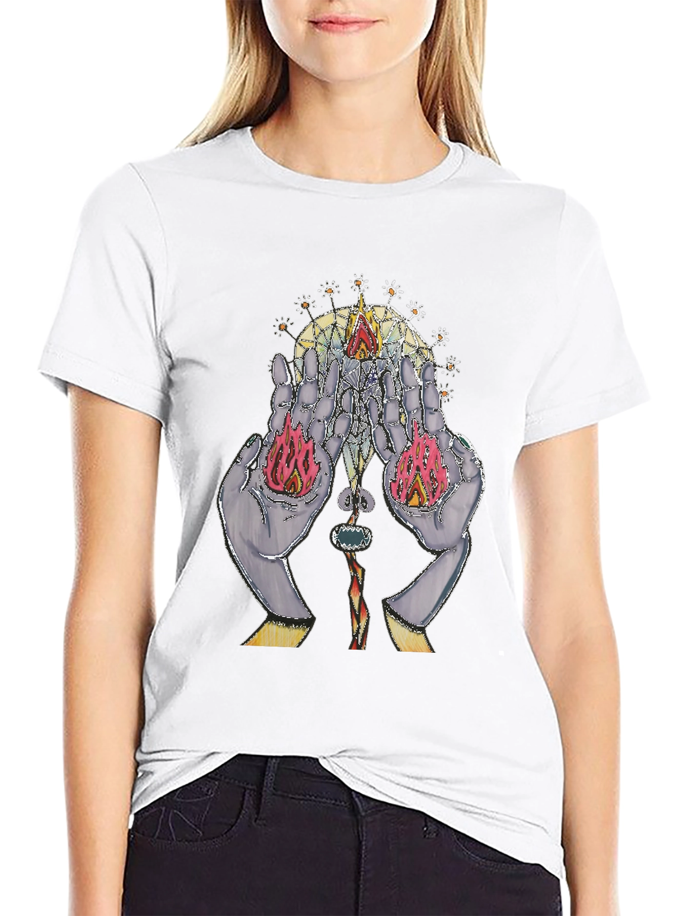 Mystic Hands Graphic T-Shirt - Black