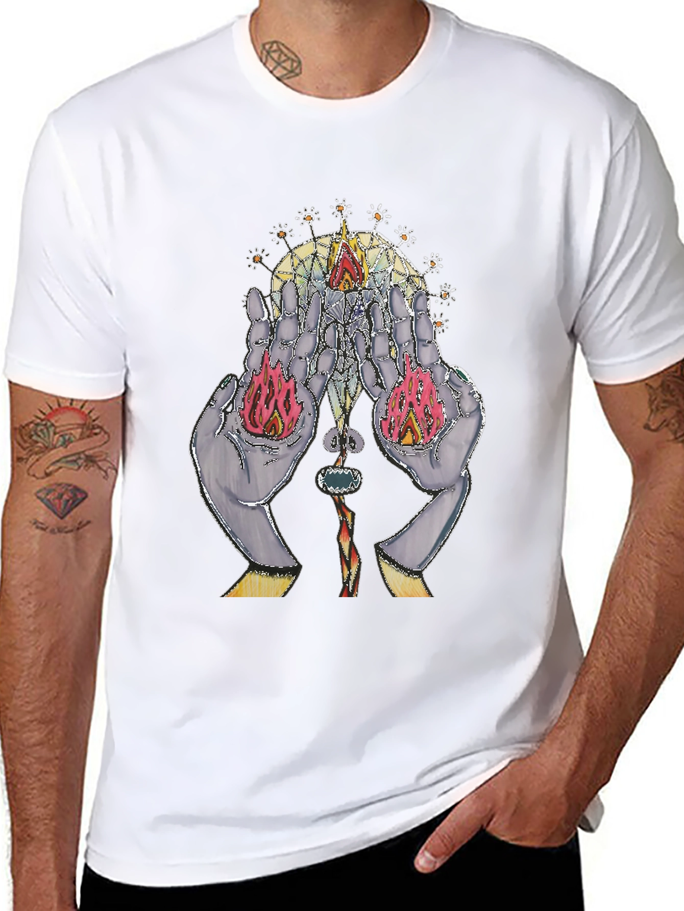 Mystic Hands Graphic T-Shirt - Black