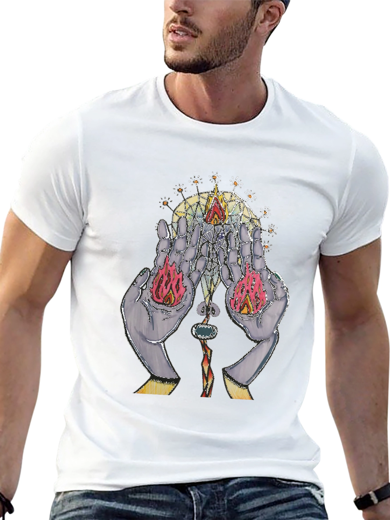 Mystic Hands Graphic T-Shirt - Black