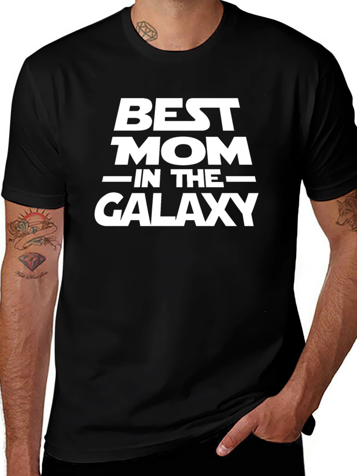 Best Mom in the Galaxy Black T-Shirt