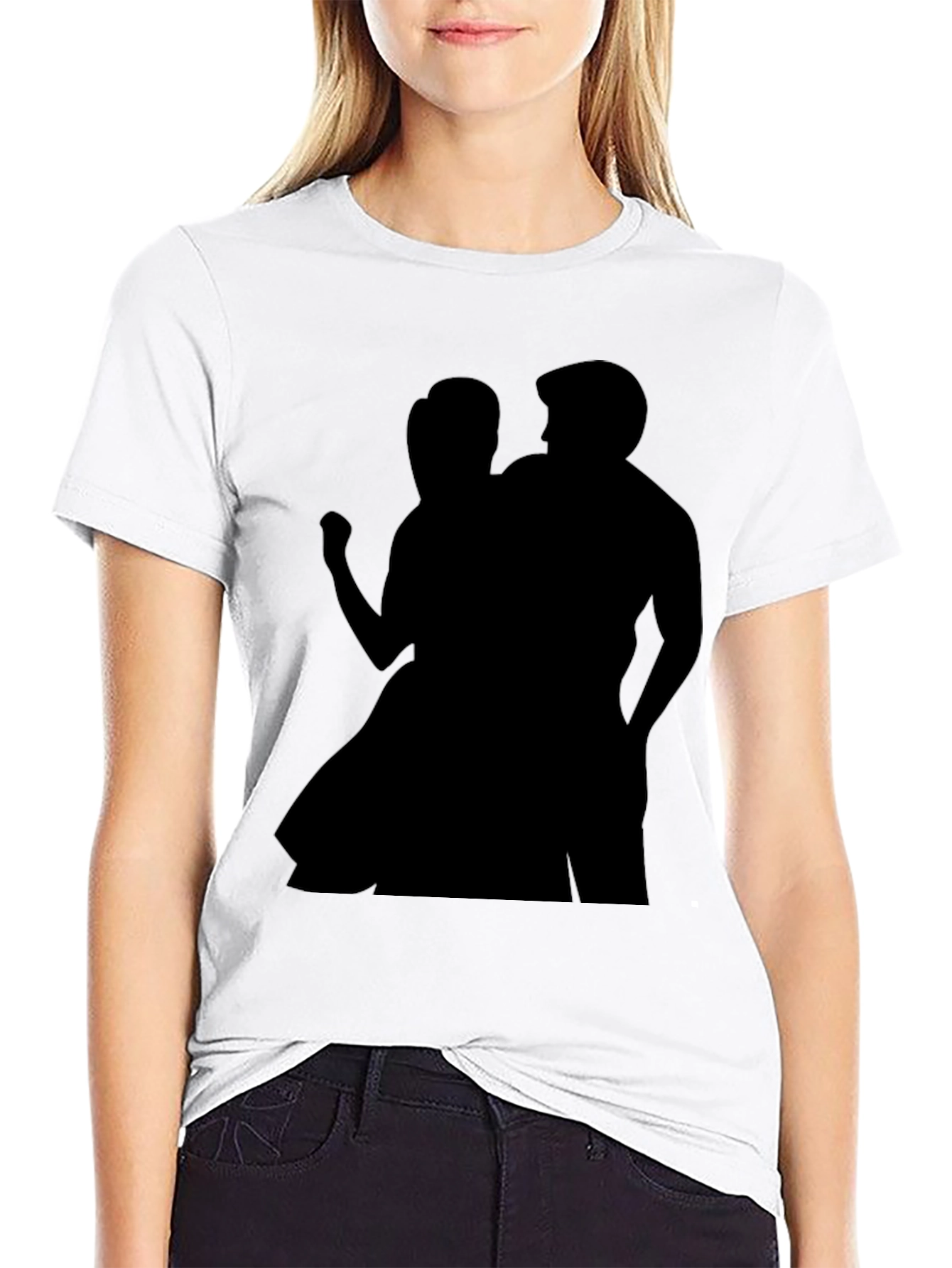 Silhouette Couple Black Tee