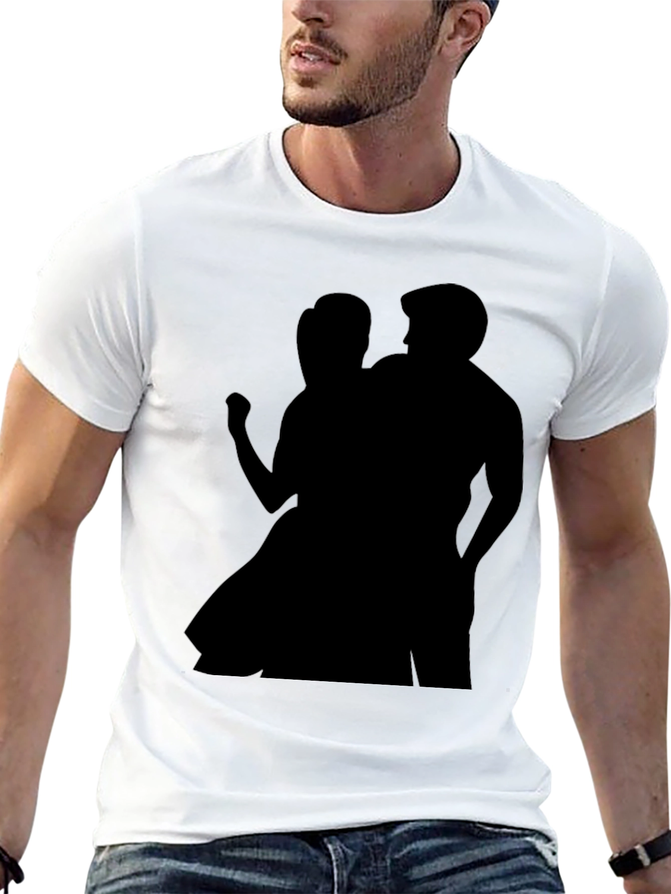 Silhouette Couple Black Tee