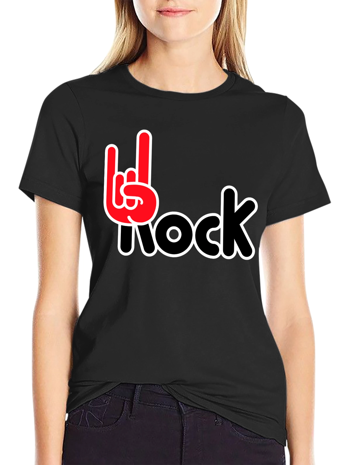 Rock On Black T-Shirt