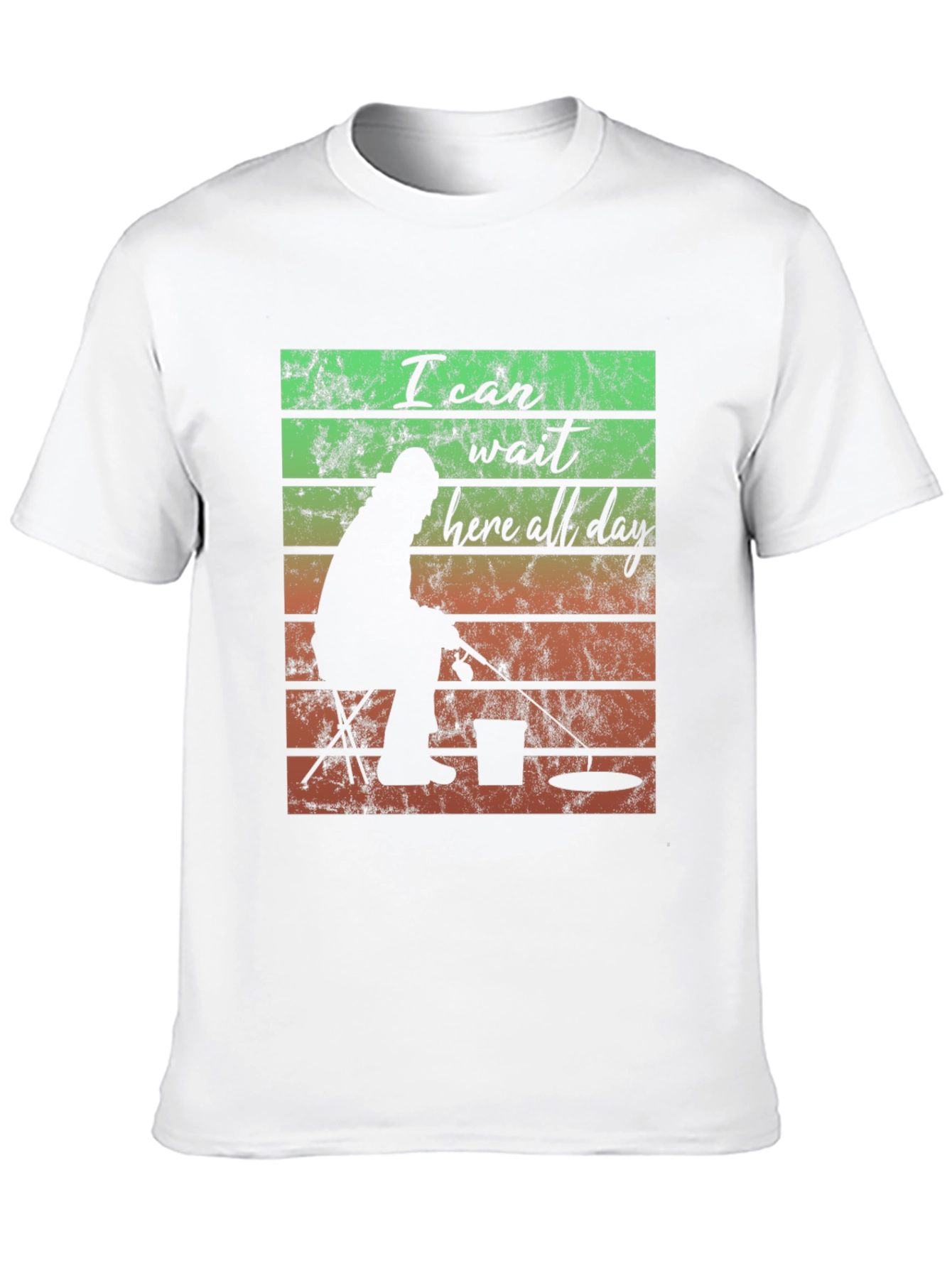 I Can Wait Here All Day Fishing T-Shirt
