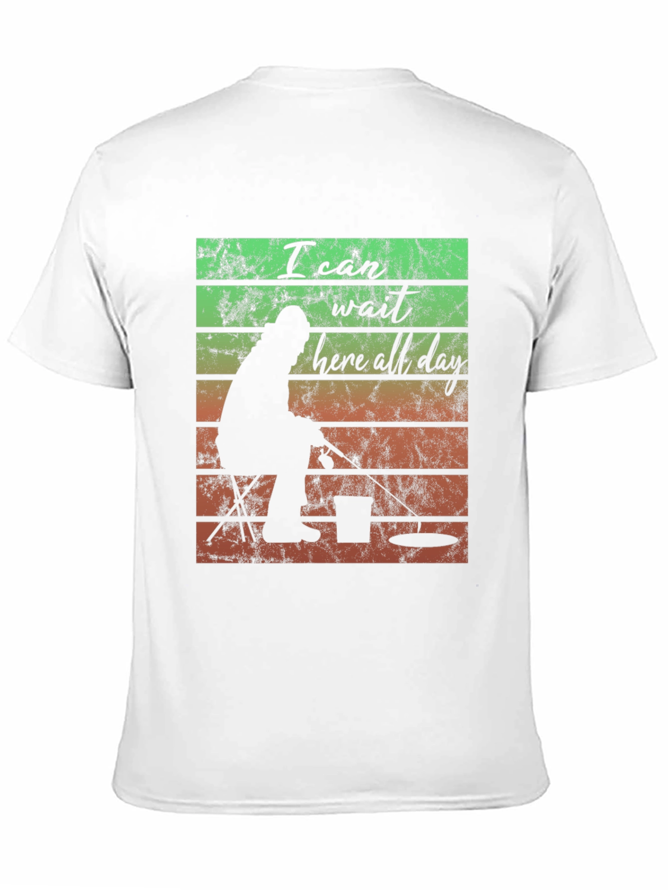I Can Wait Here All Day Fishing T-Shirt