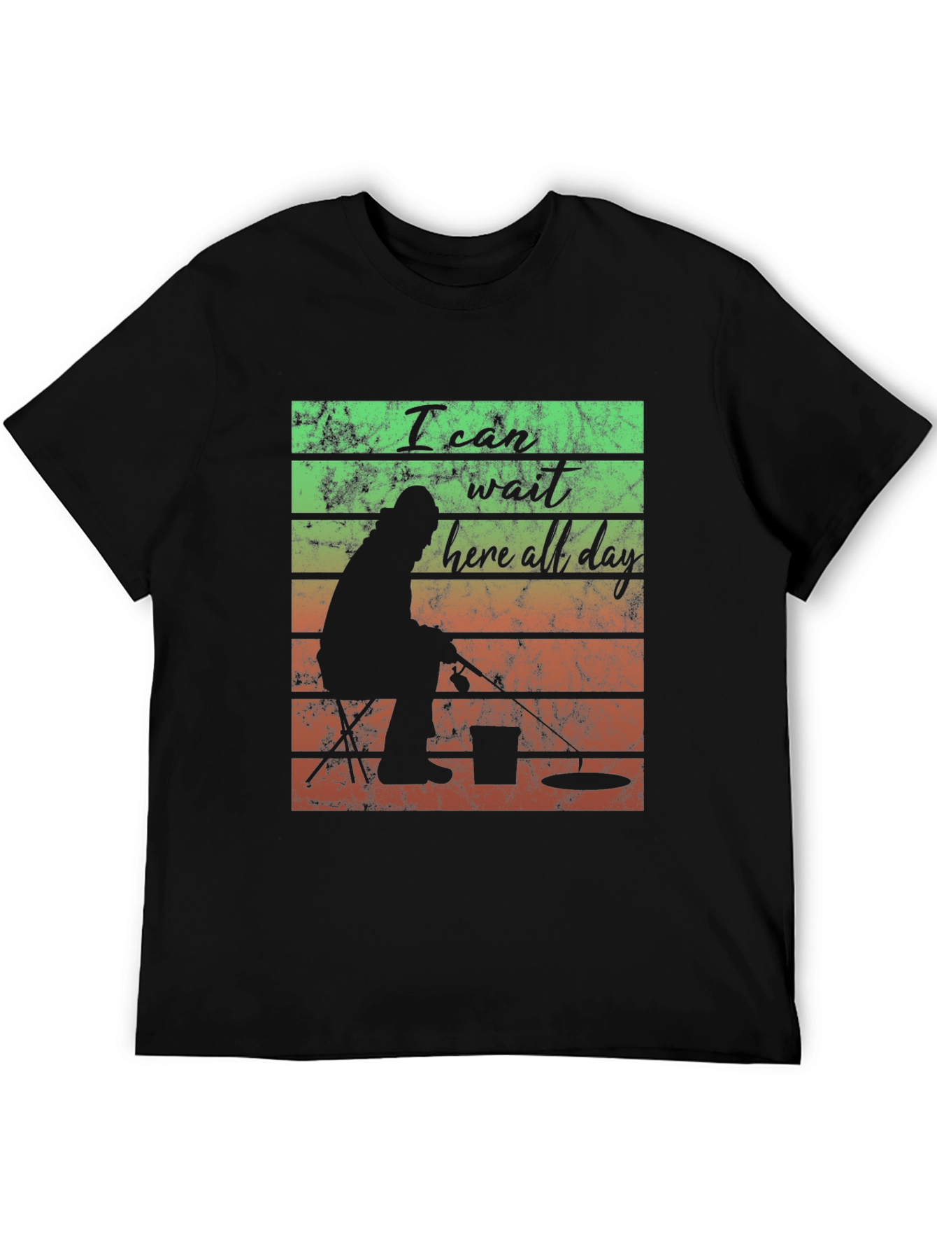 I Can Wait Here All Day Fishing T-Shirt