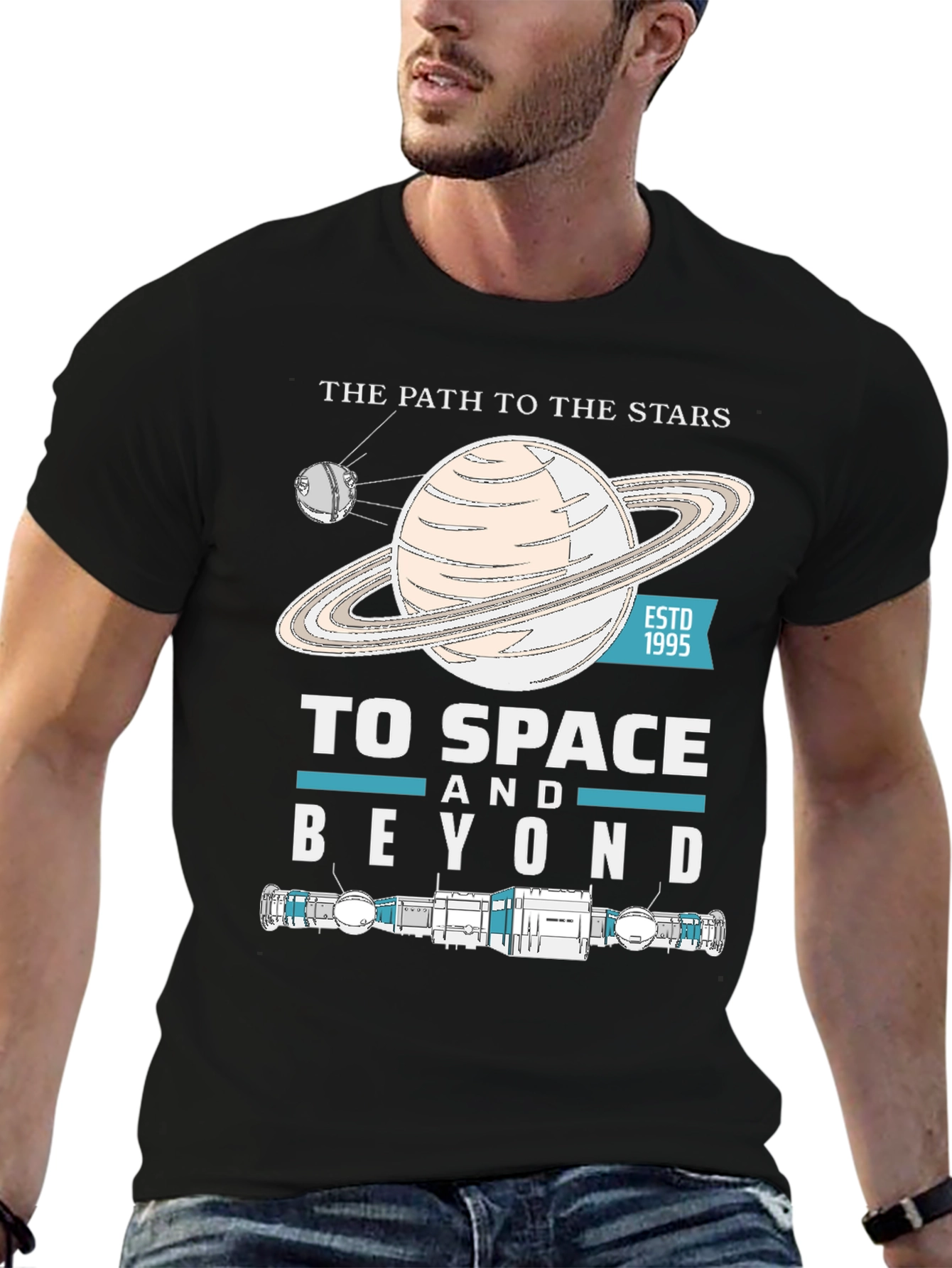 To Space And Beyond Black T-Shirt