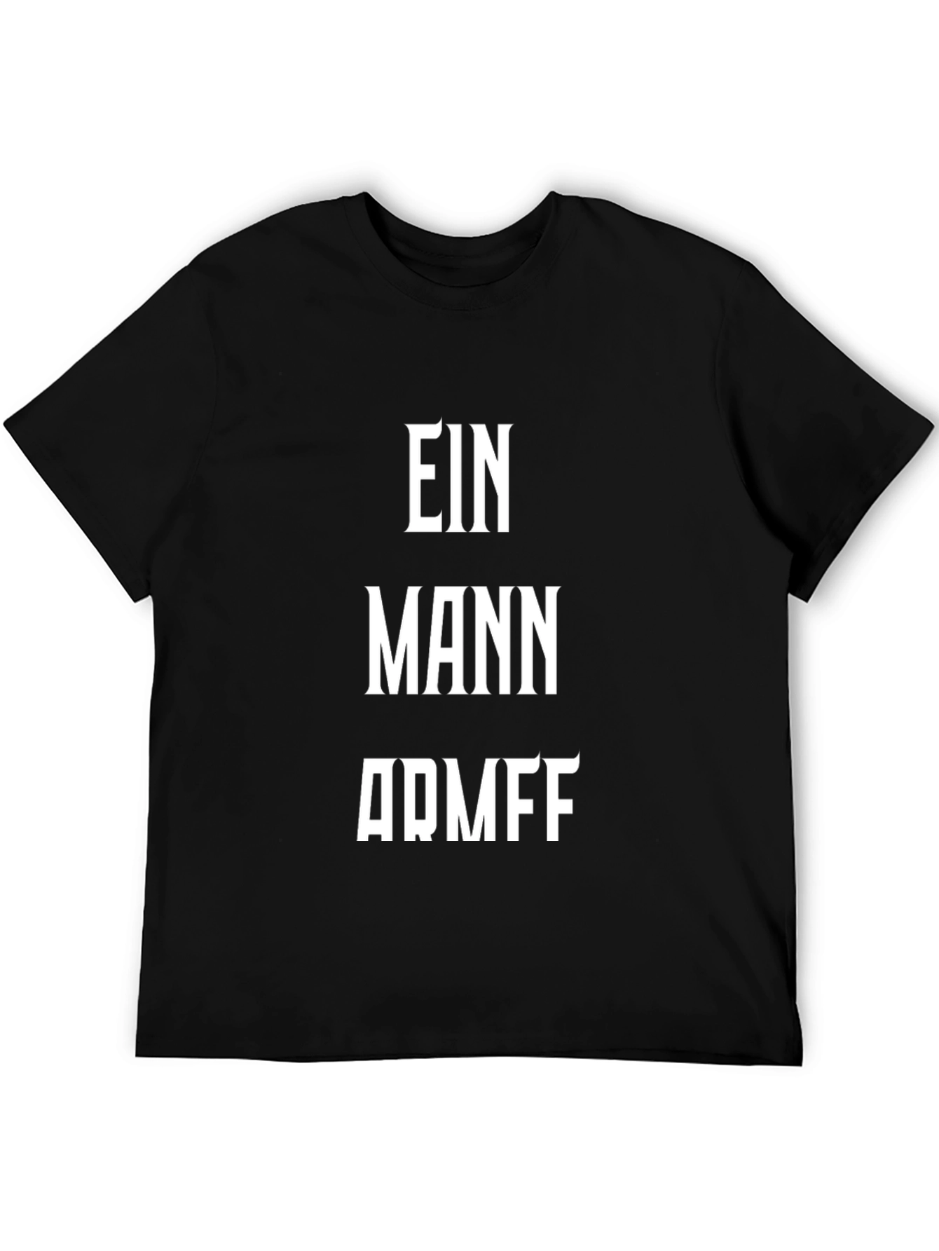 Ein Mann ARMFF Mens Black Graphic T-Shirt