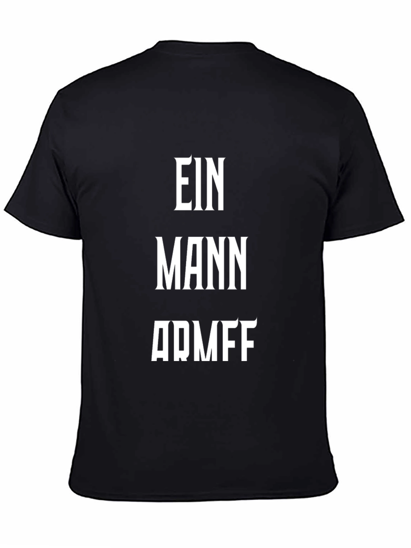 Ein Mann ARMFF Mens Black Graphic T-Shirt
