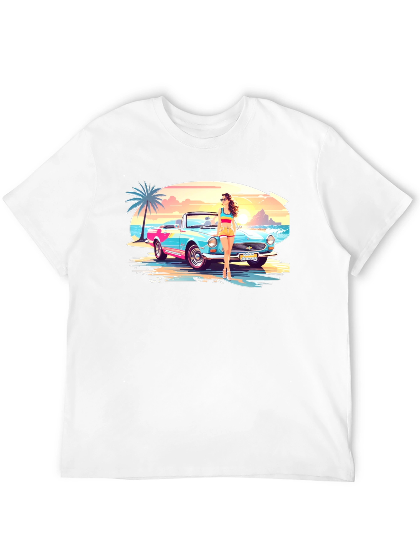 Retro Beach Car T-Shirt - Vacation Style