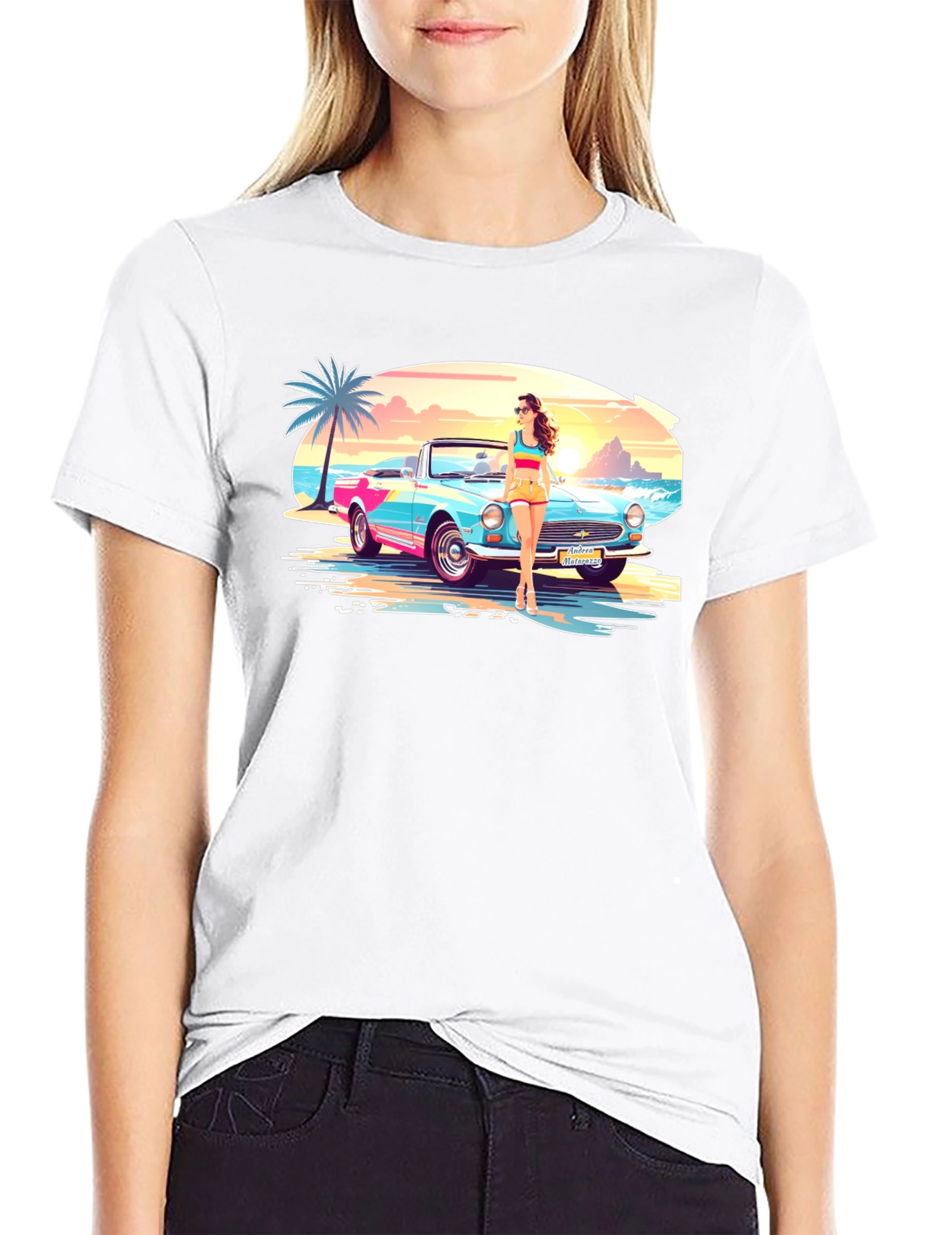 Retro Beach Car T-Shirt - Vacation Style
