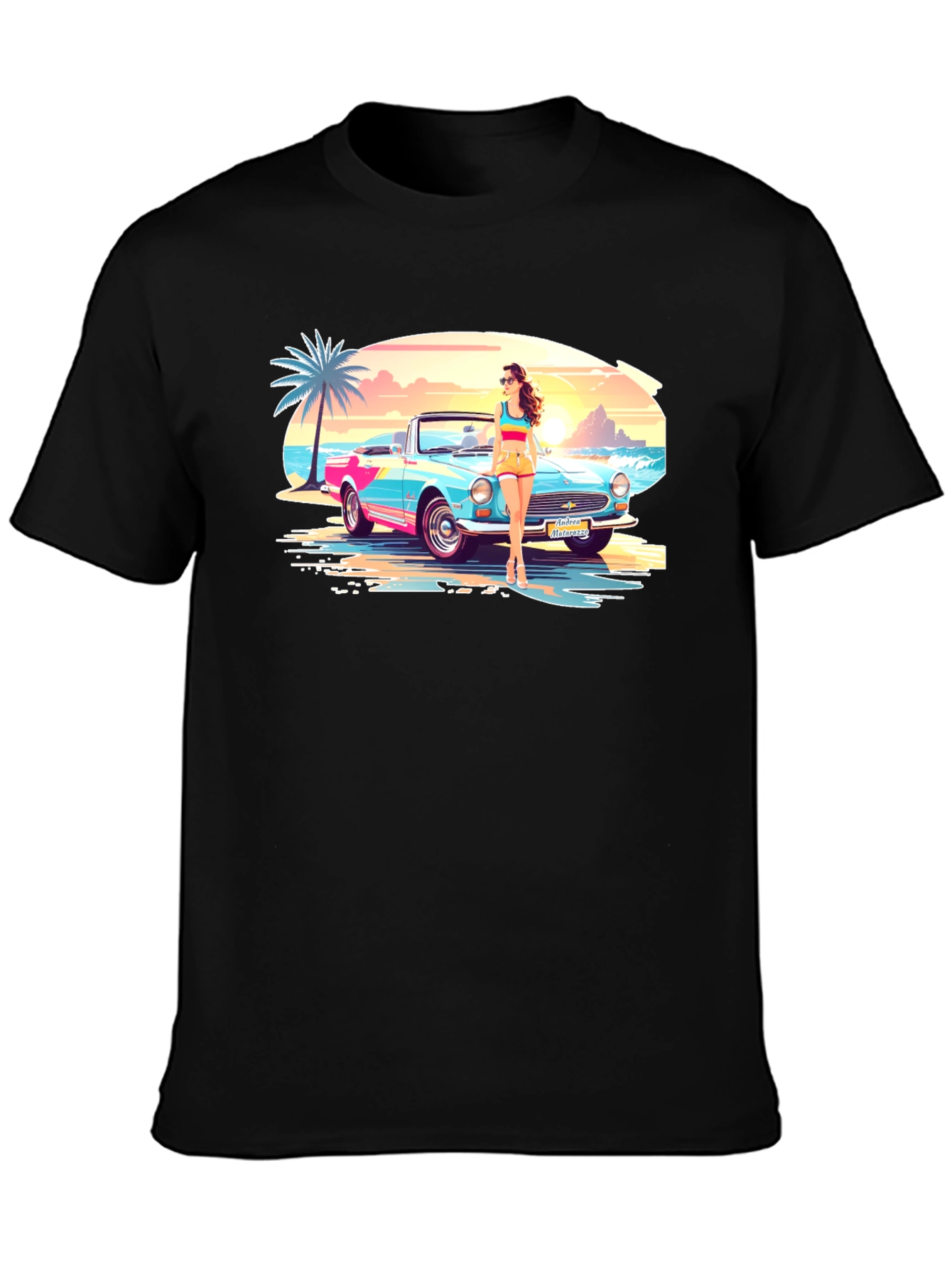 Retro Beach Car T-Shirt - Vacation Style
