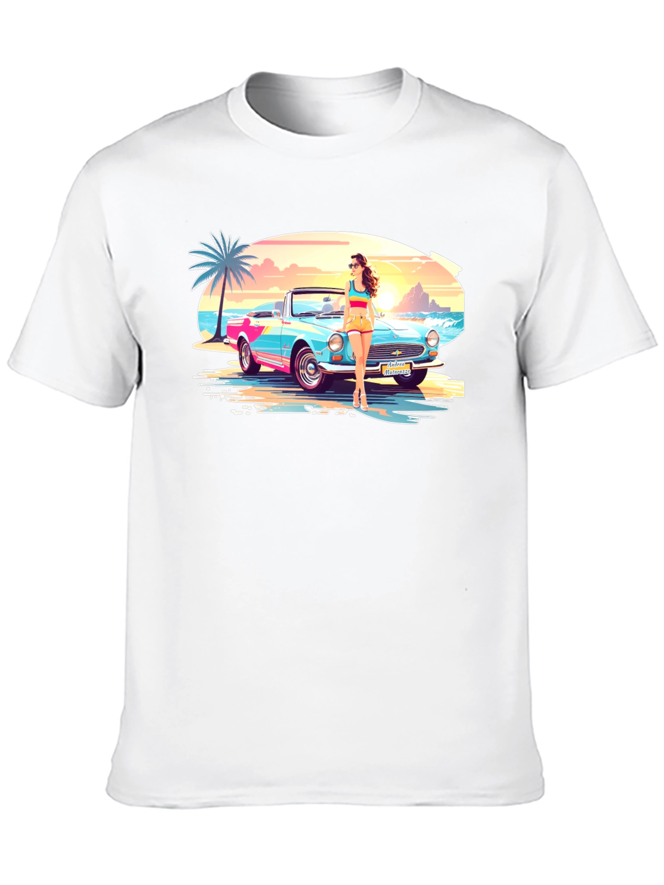 Retro Beach Car T-Shirt - Vacation Style