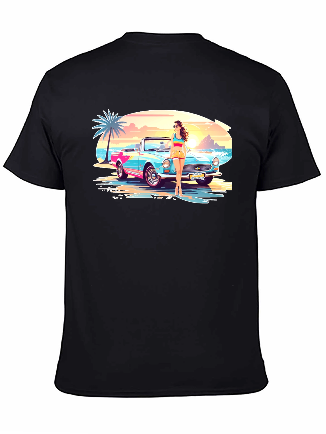 Retro Beach Car T-Shirt - Vacation Style