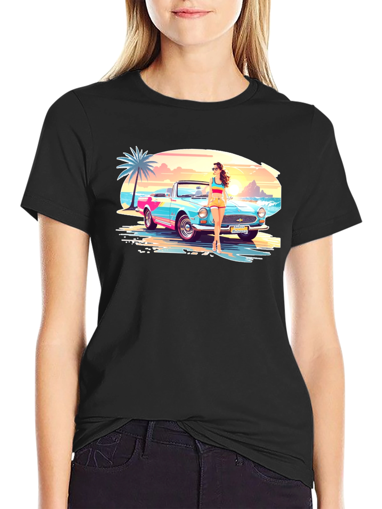 Retro Beach Car T-Shirt - Vacation Style