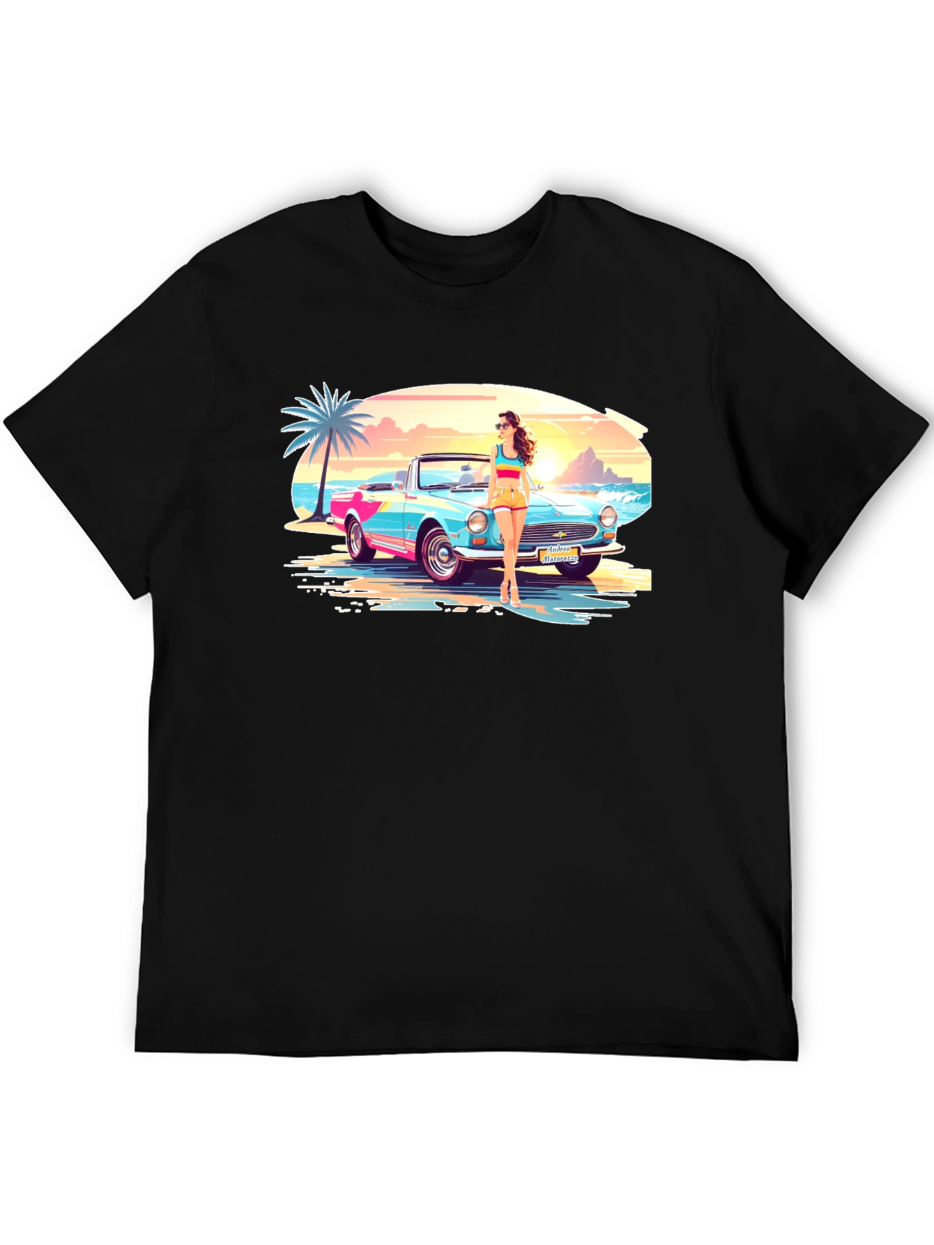 Retro Beach Car T-Shirt - Vacation Style
