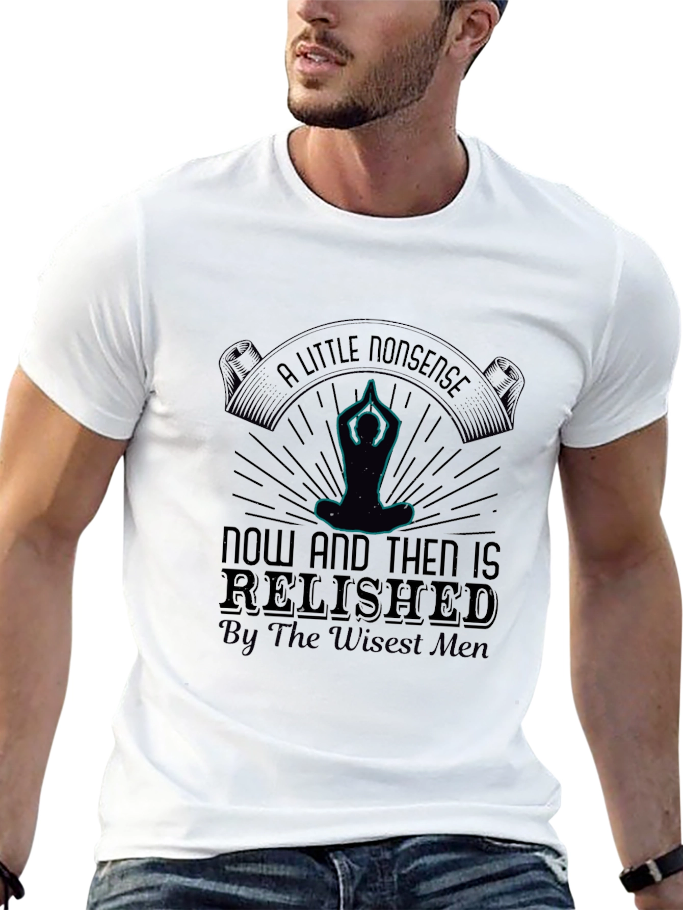 Mens A Little Nonsense Graphic T-Shirt - Black