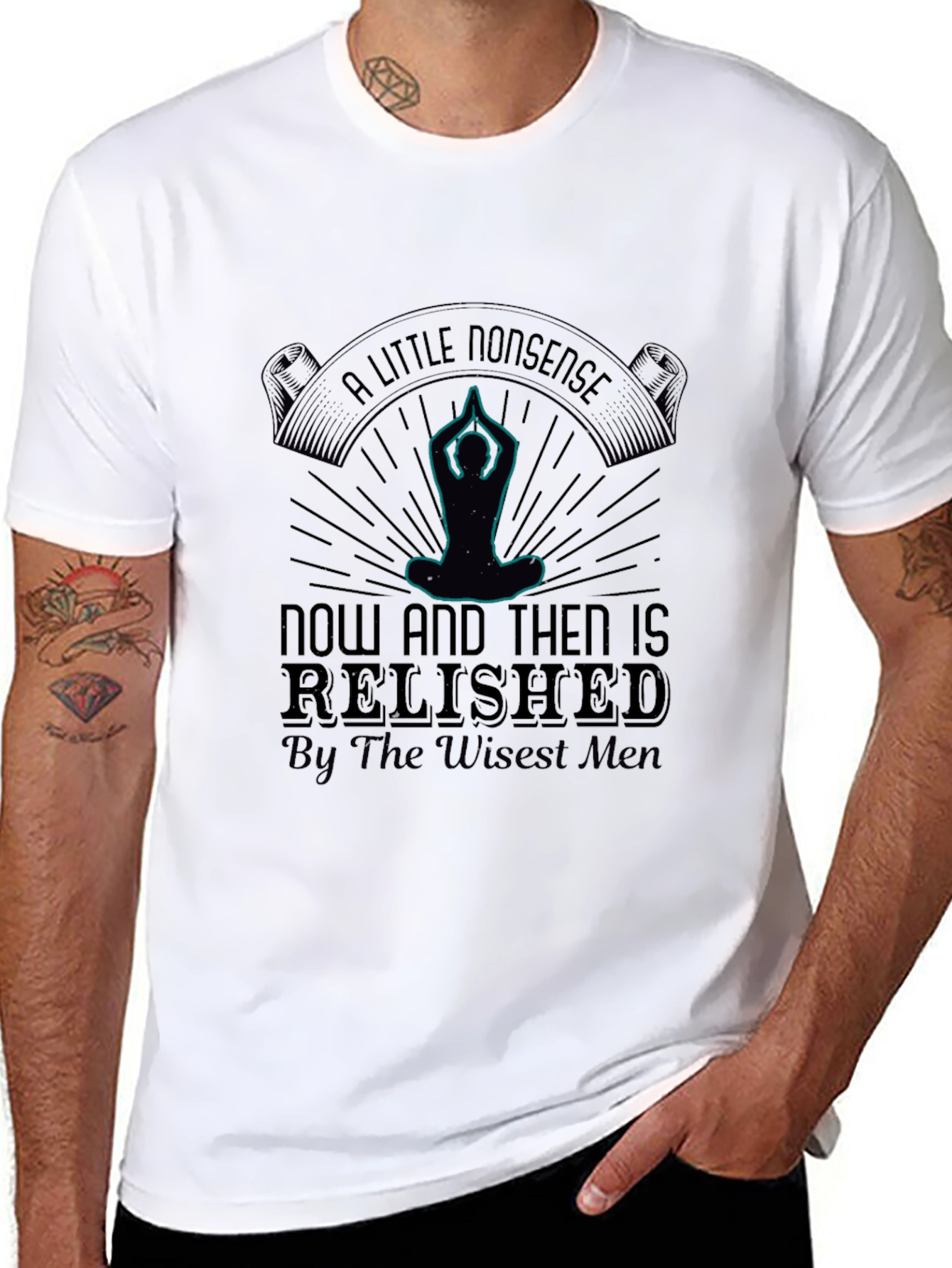 Mens A Little Nonsense Graphic T-Shirt - Black