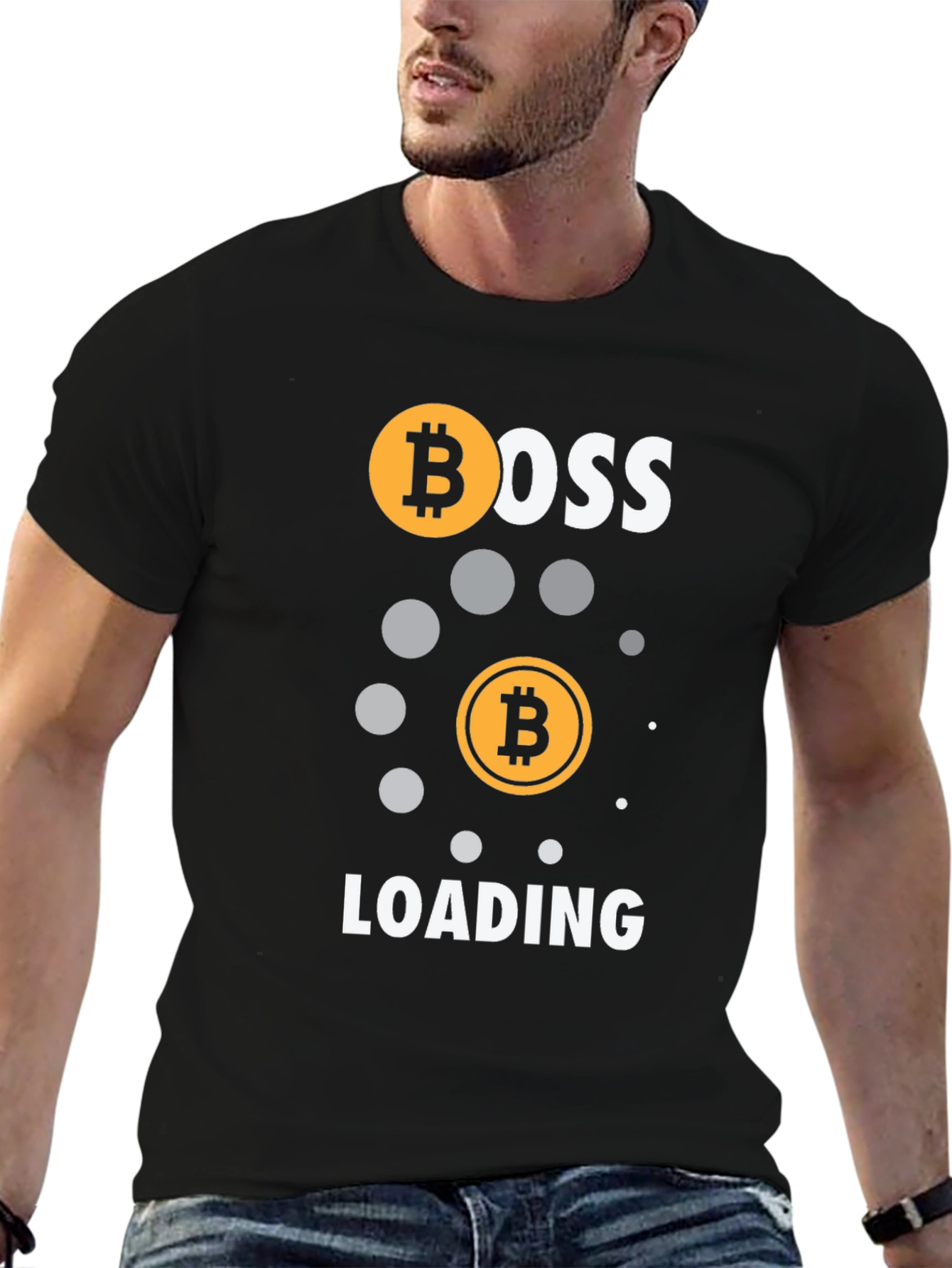 Bitcoin Boss Loading Black T-Shirt