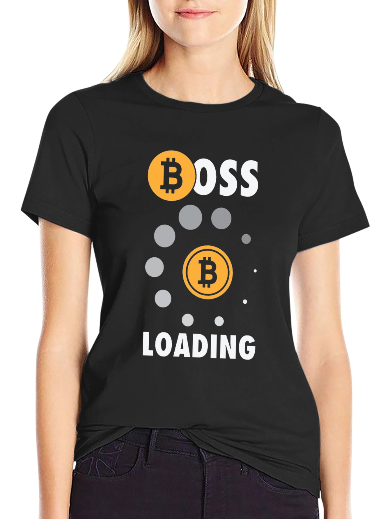 Bitcoin Boss Loading Black T-Shirt