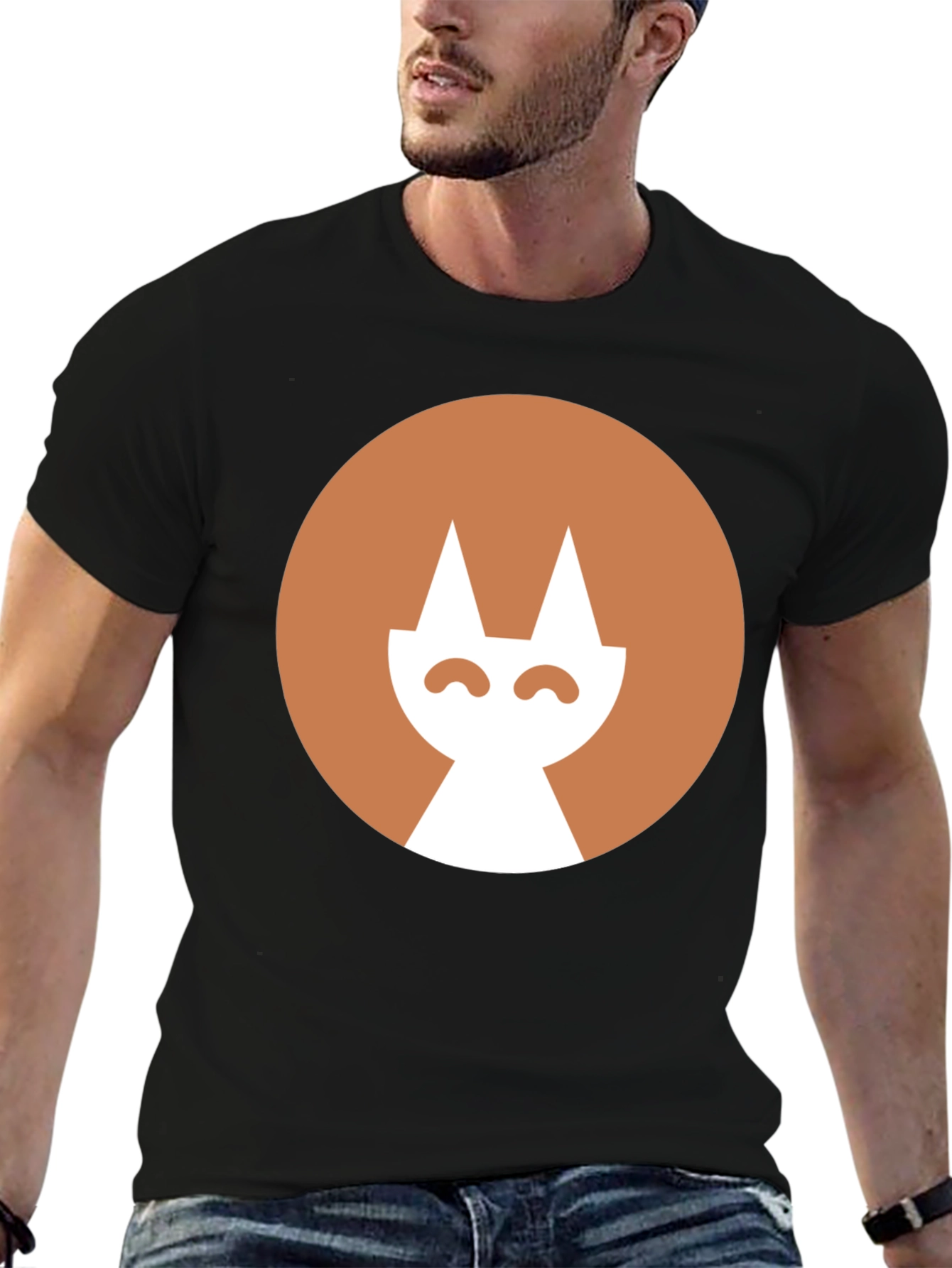 Minimalist Cat Graphic Tee - Casual Style