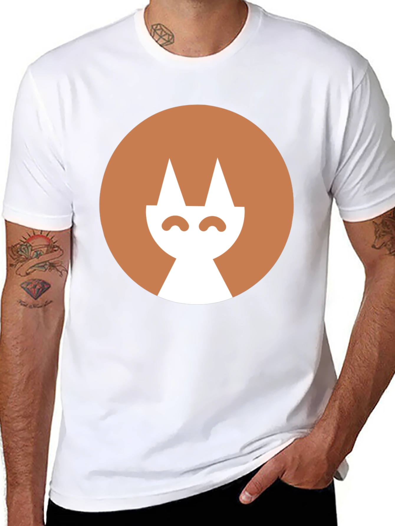 Minimalist Cat Graphic Tee - Casual Style