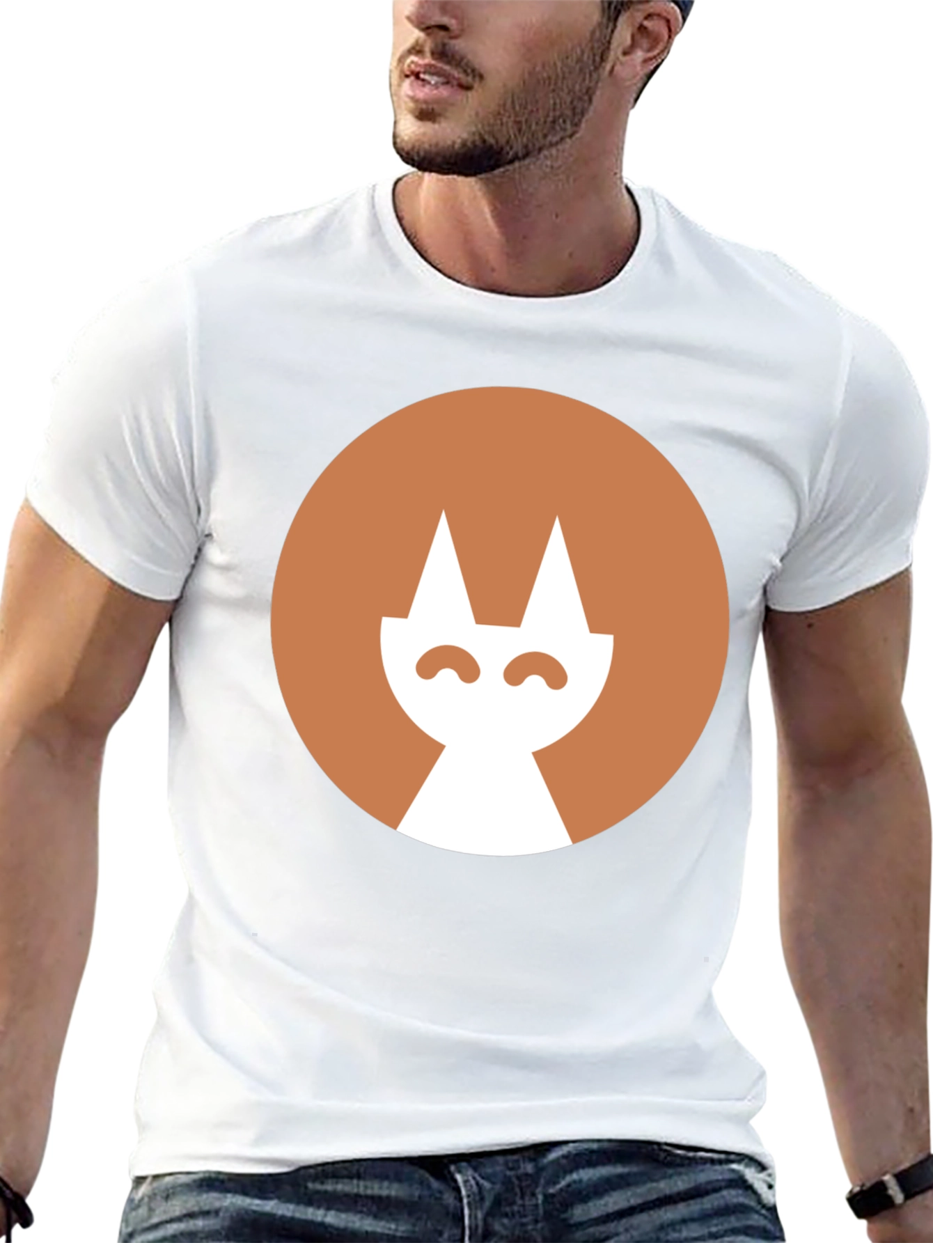 Minimalist Cat Graphic Tee - Casual Style