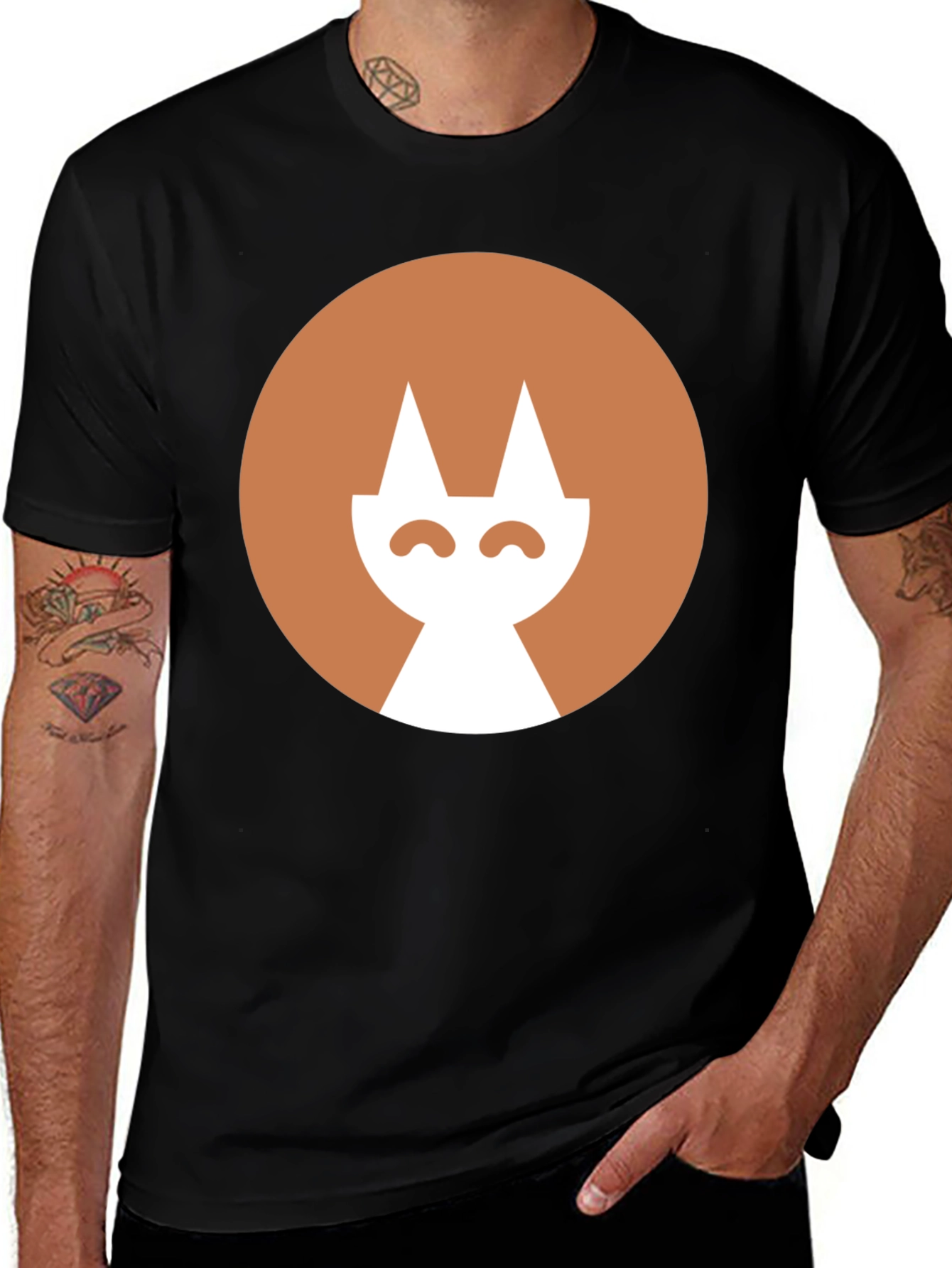 Minimalist Cat Graphic Tee - Casual Style