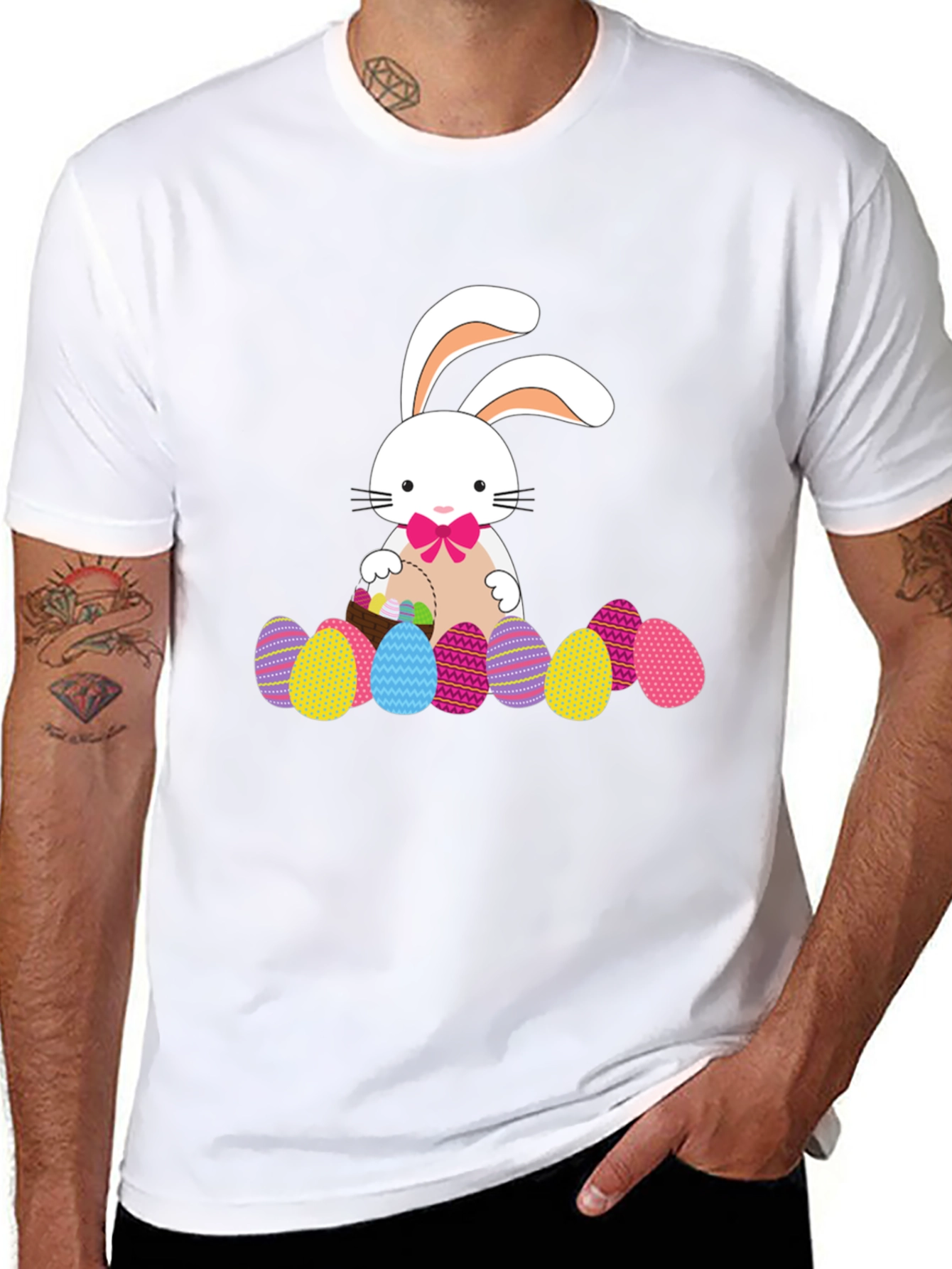 Easter Bunny & Eggs Graphic Tee