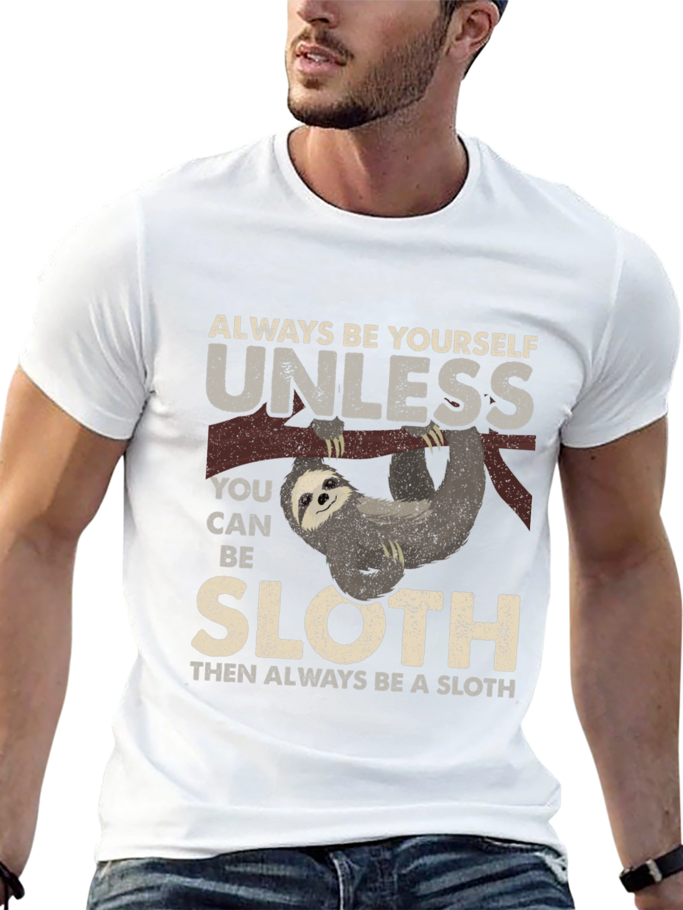 Sloth Graphic T-Shirt - Funny Animal Tee