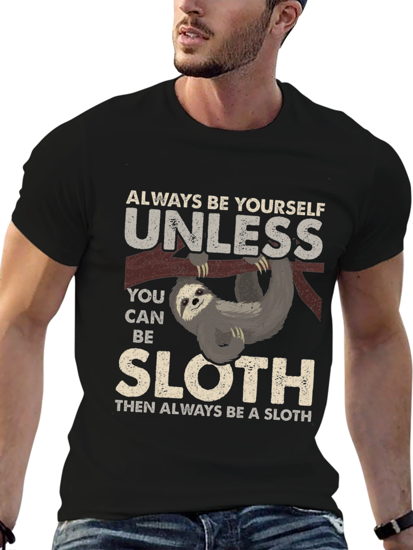 Sloth Graphic T-Shirt - Funny Animal Tee