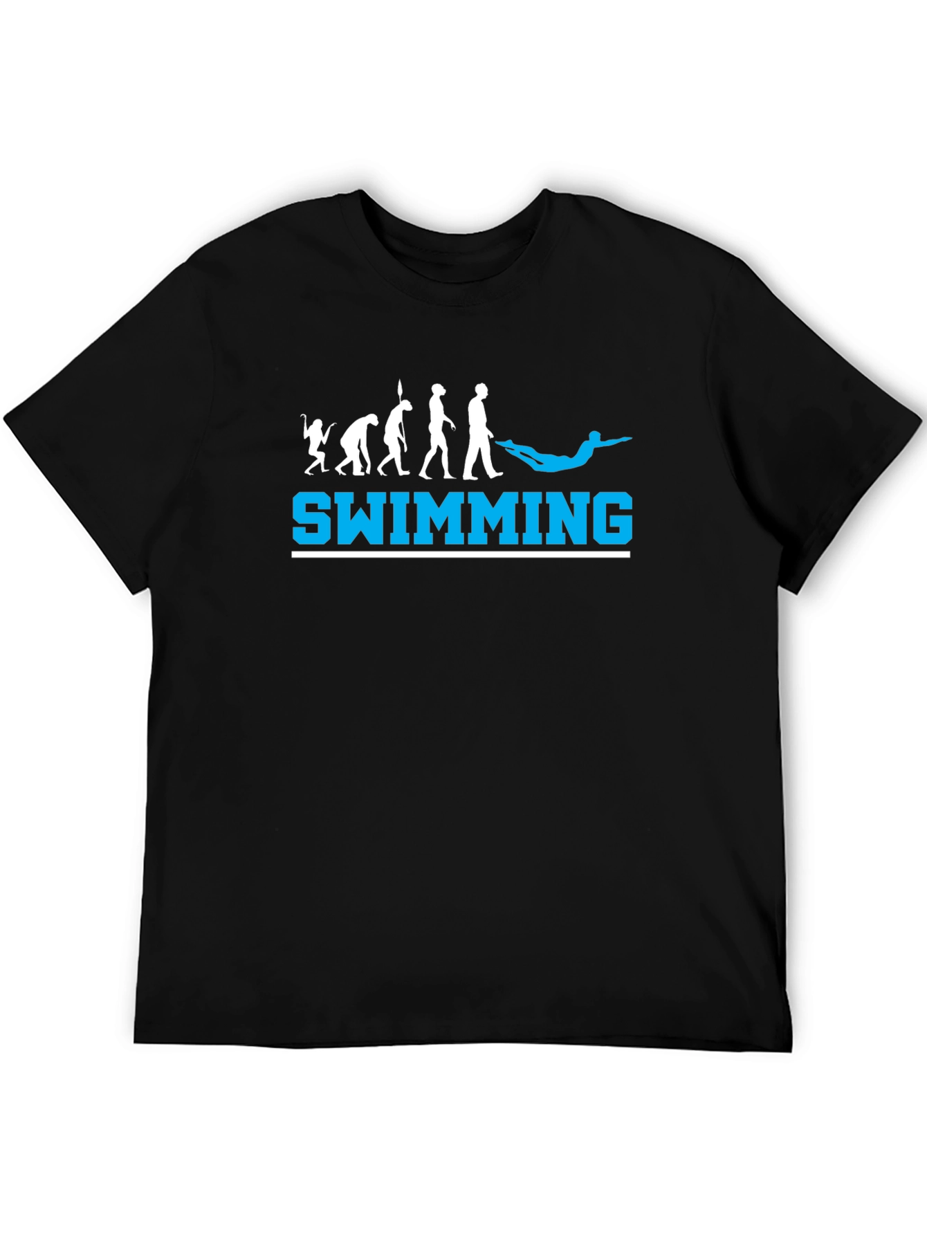 Evolution of Swimming T-Shirt - Black