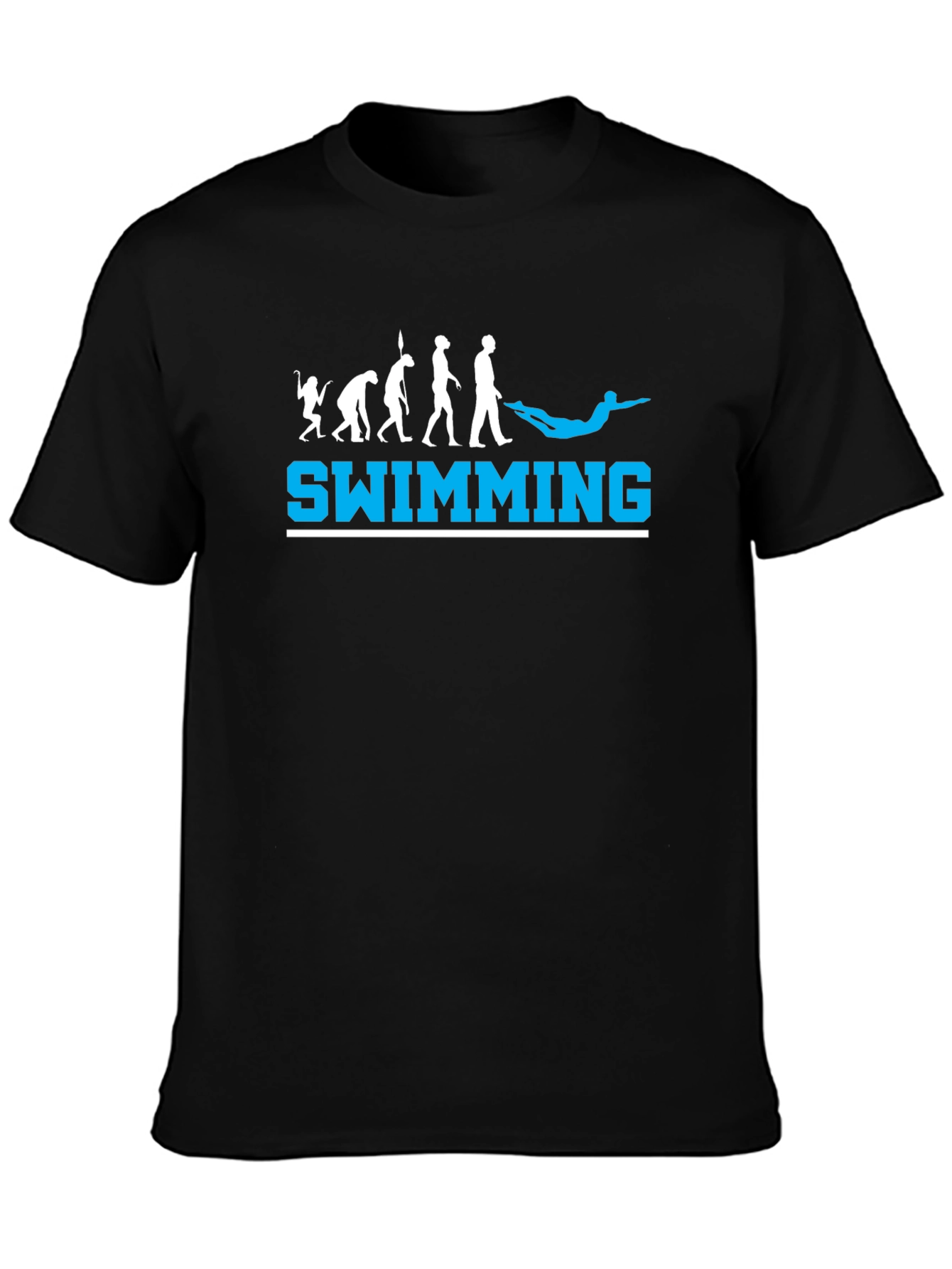 Evolution of Swimming T-Shirt - Black
