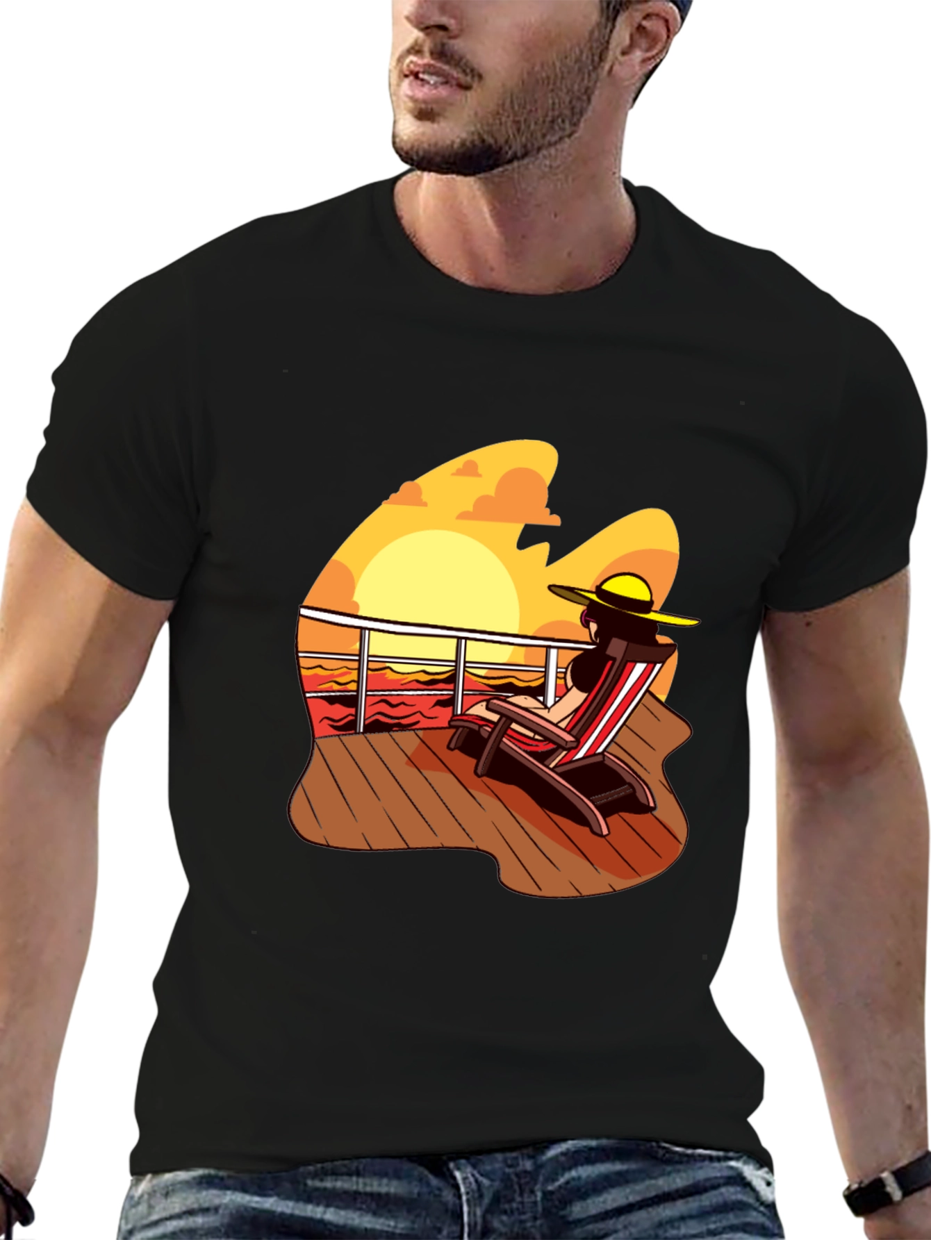 Sunset Deck Chair Graphic Tee