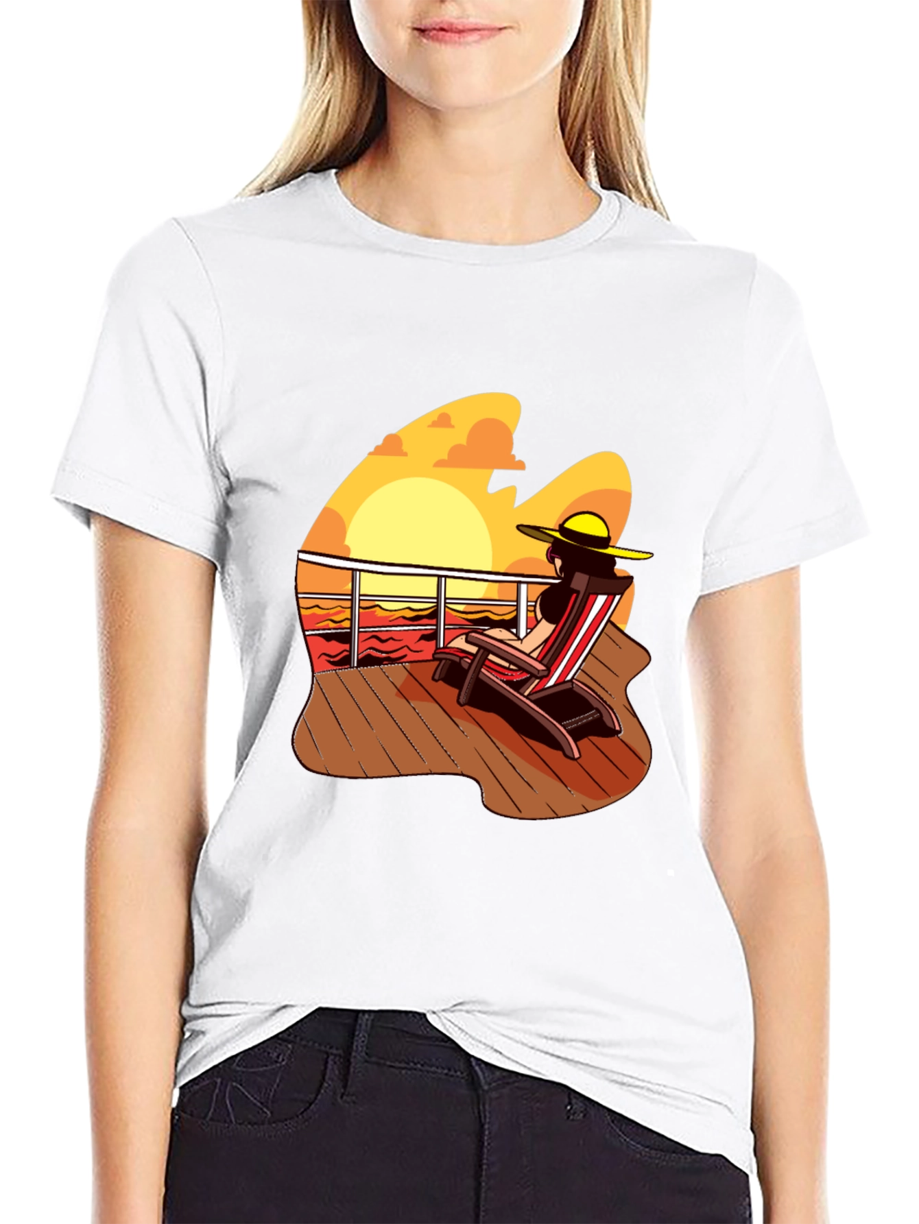 Sunset Deck Chair Graphic Tee