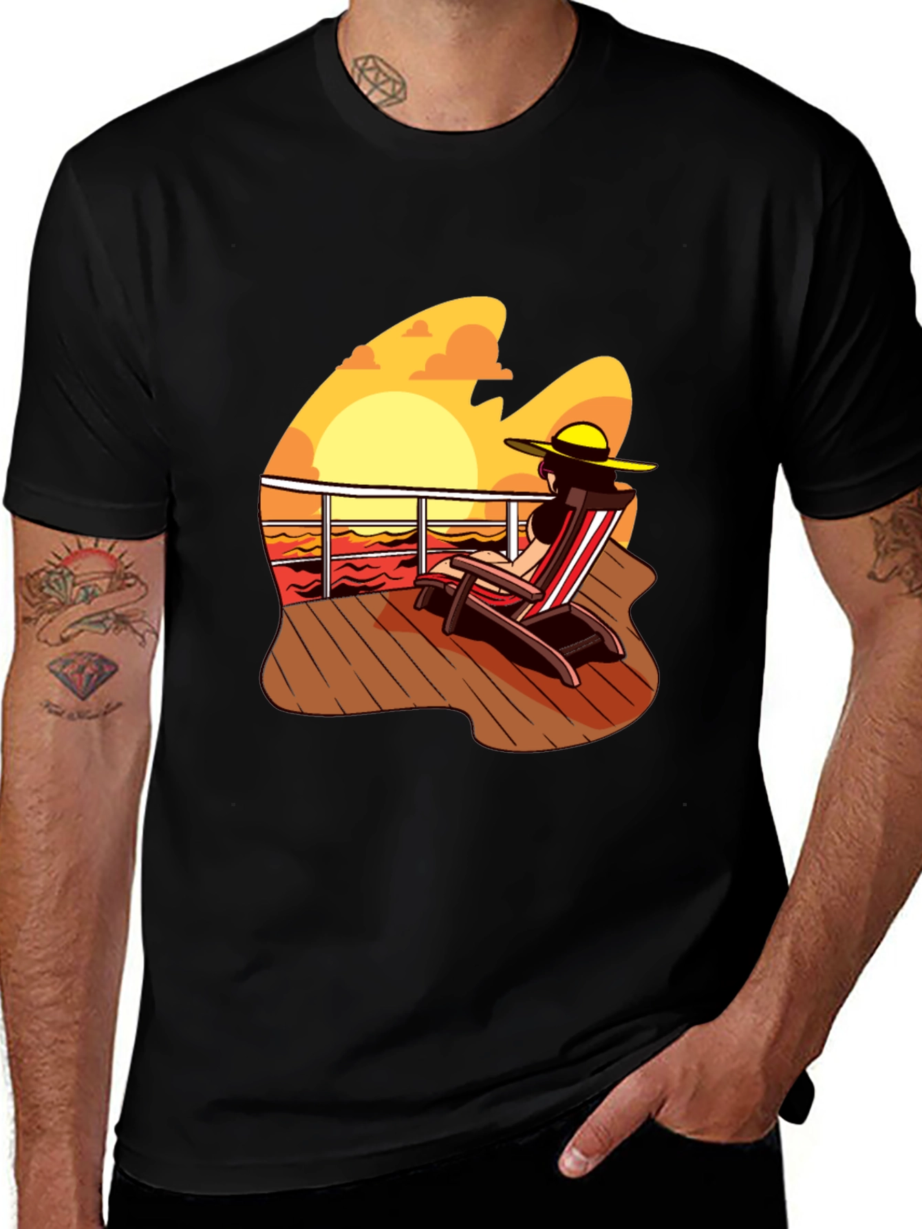 Sunset Deck Chair Graphic Tee