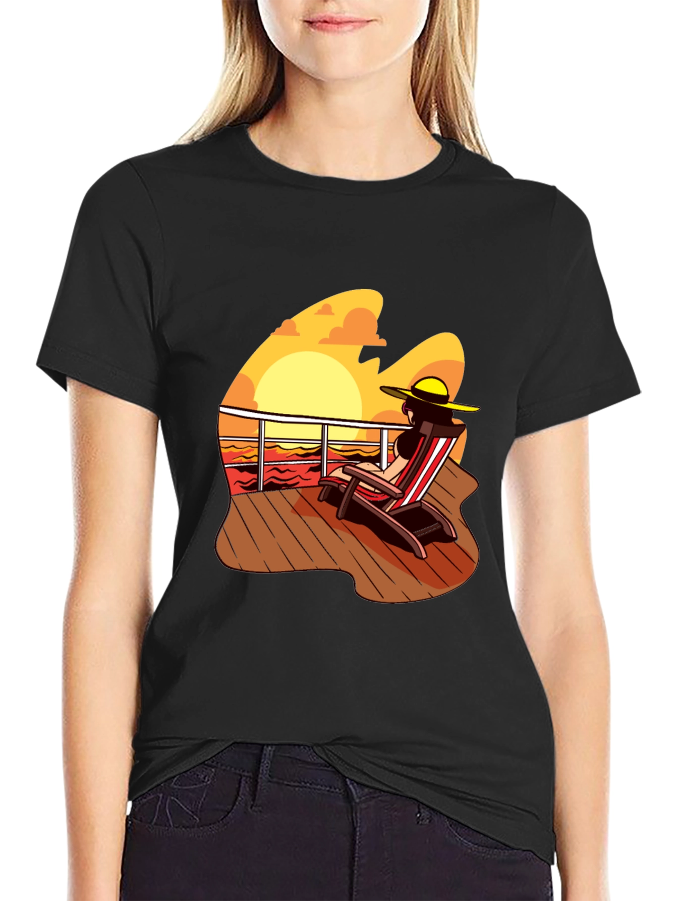 Sunset Deck Chair Graphic Tee