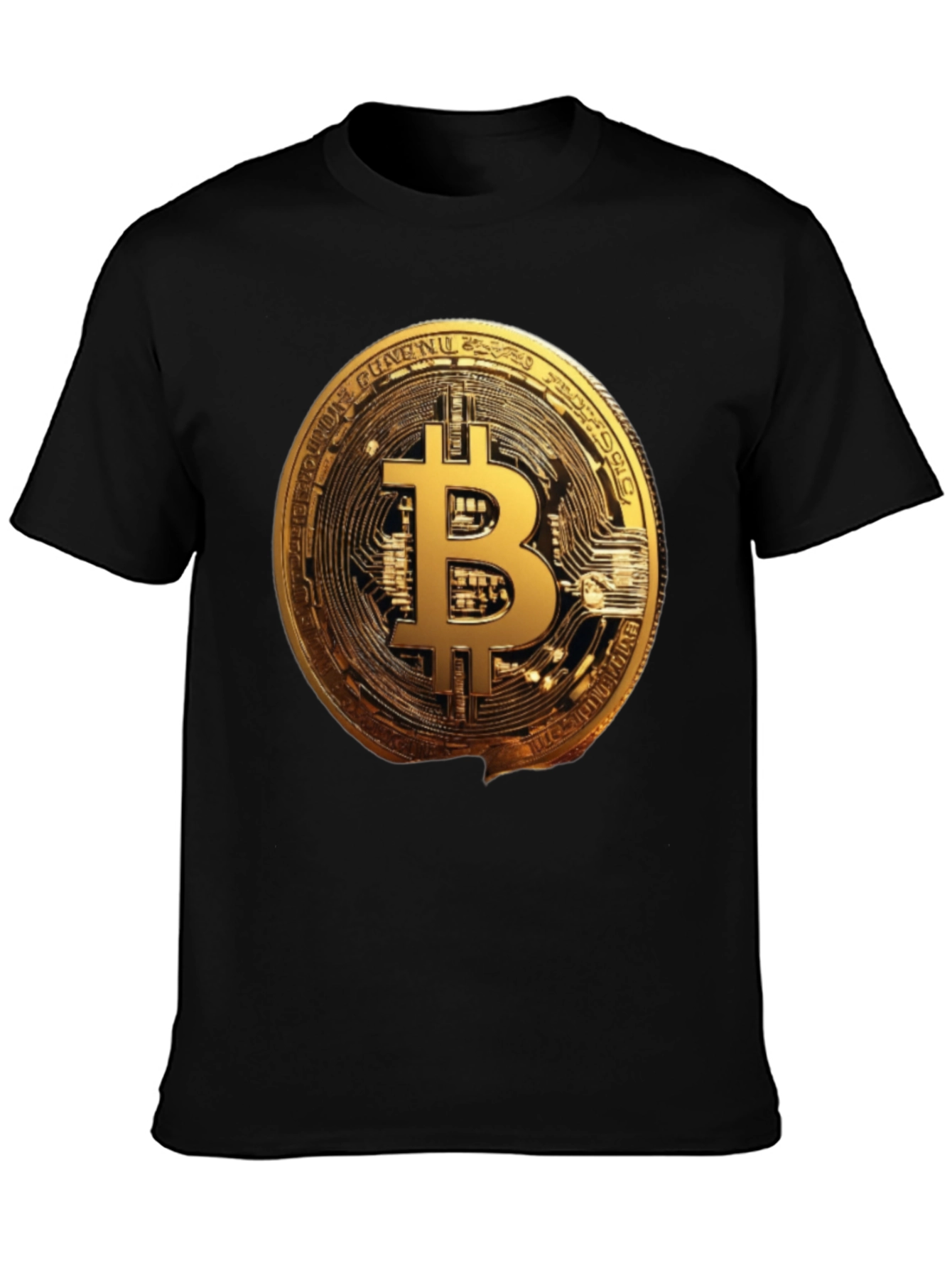 Bitcoin Crypto T-Shirt - Golden Coin Graphic Tee