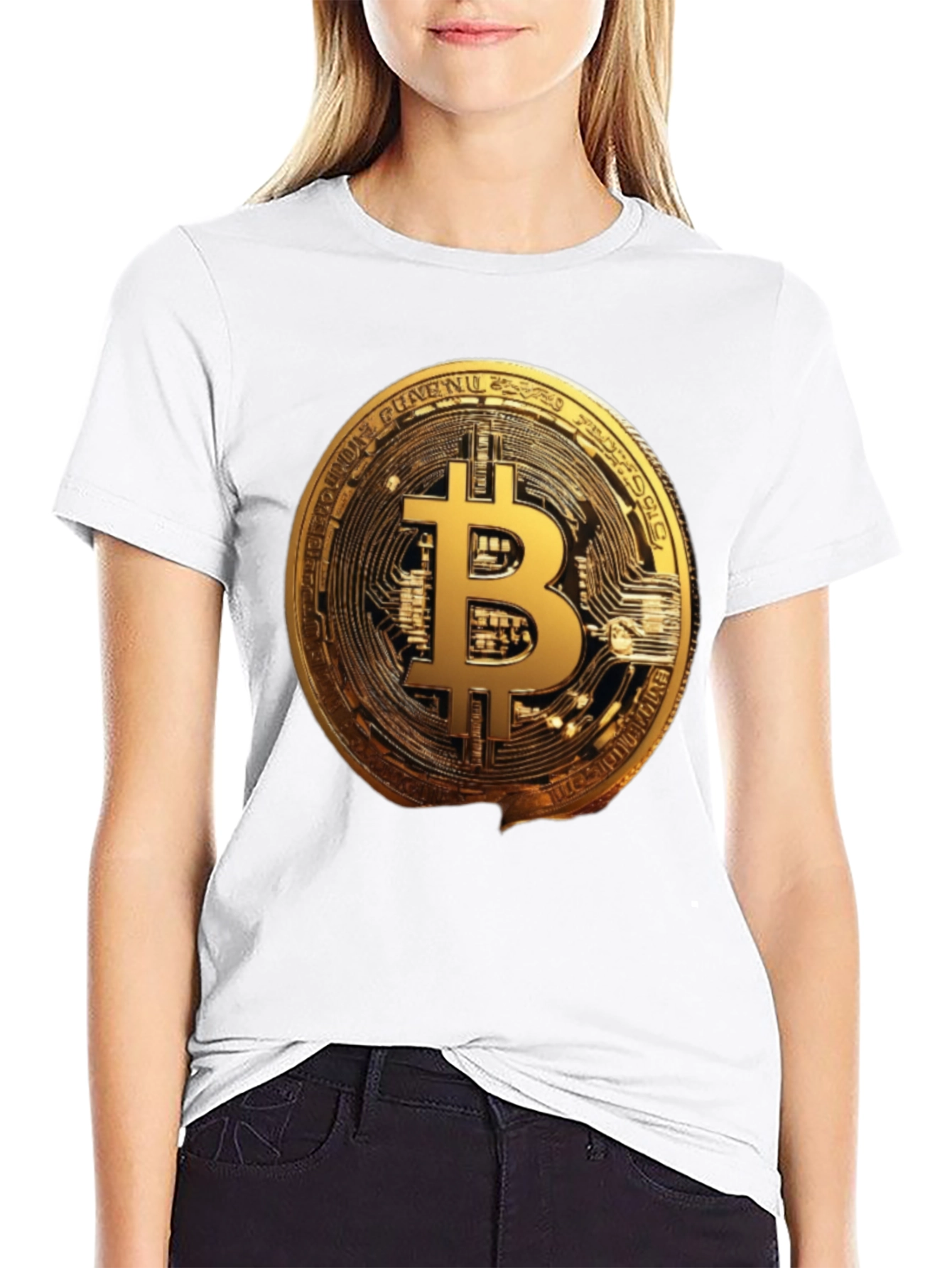 Bitcoin Crypto T-Shirt - Golden Coin Graphic Tee