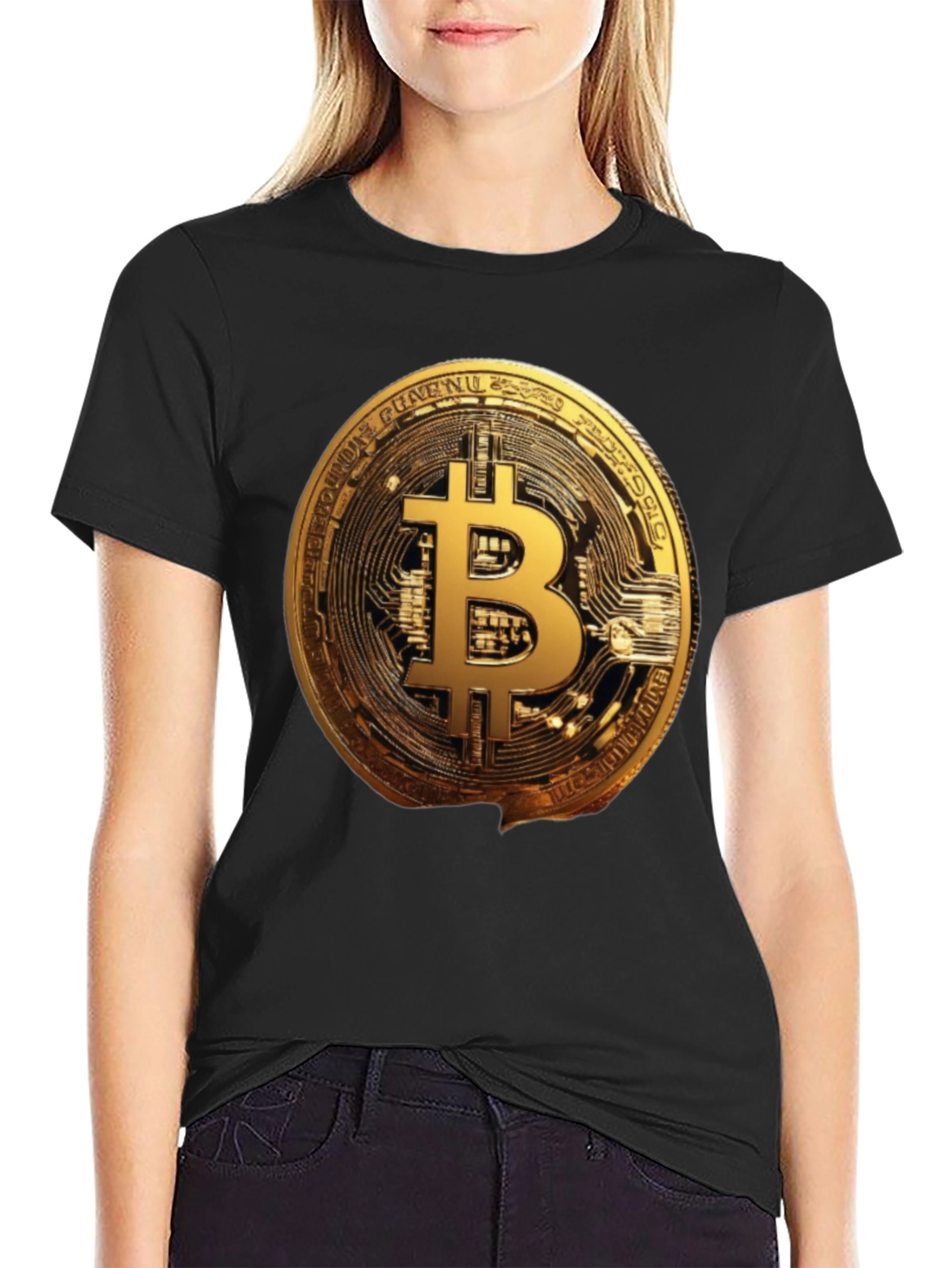 Bitcoin Crypto T-Shirt - Golden Coin Graphic Tee