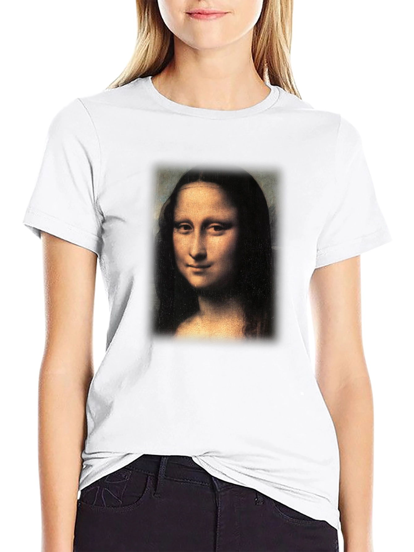 Mona Lisa Graphic Print Tee - Classic Art T-Shirt