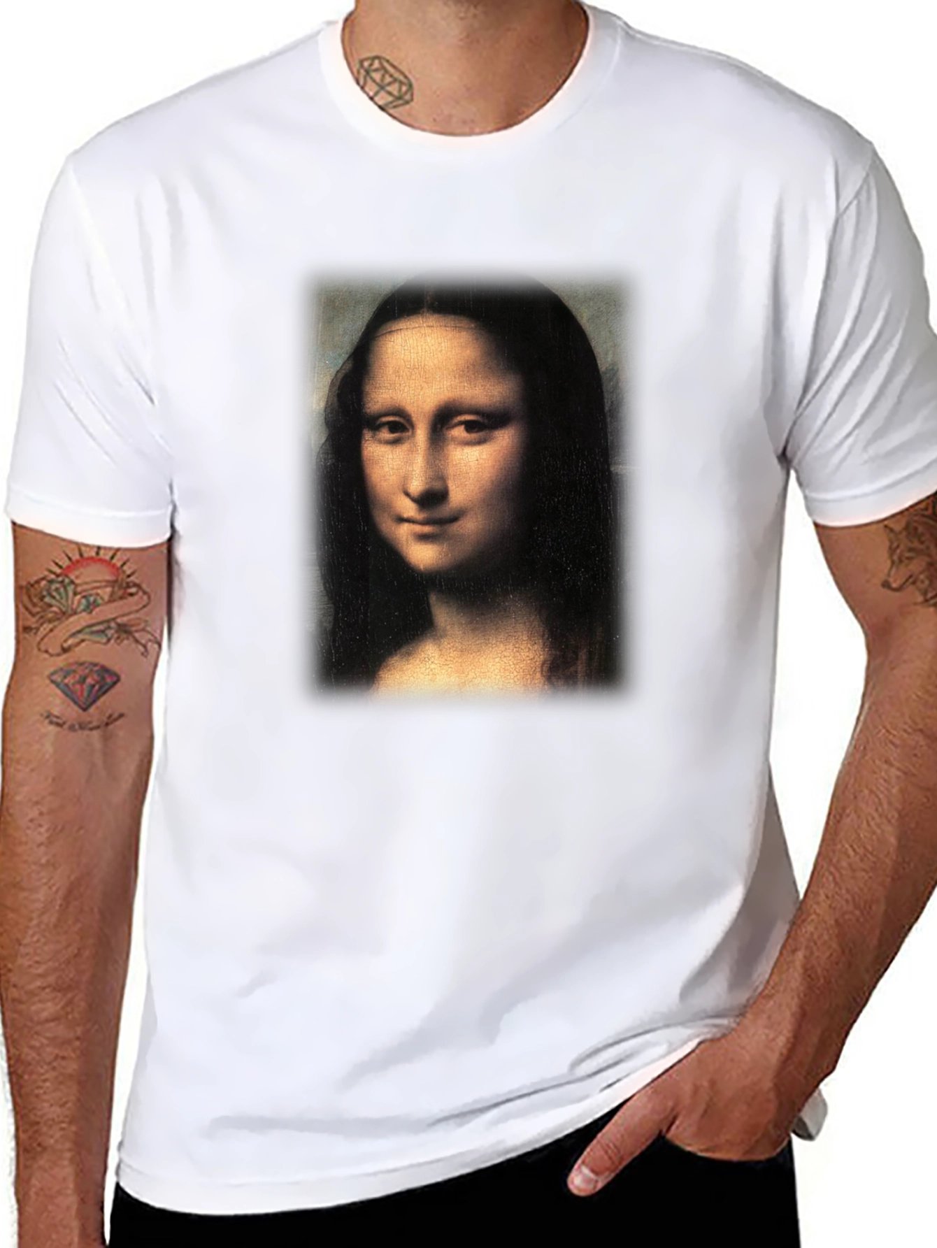 Mona Lisa Graphic Print Tee - Classic Art T-Shirt