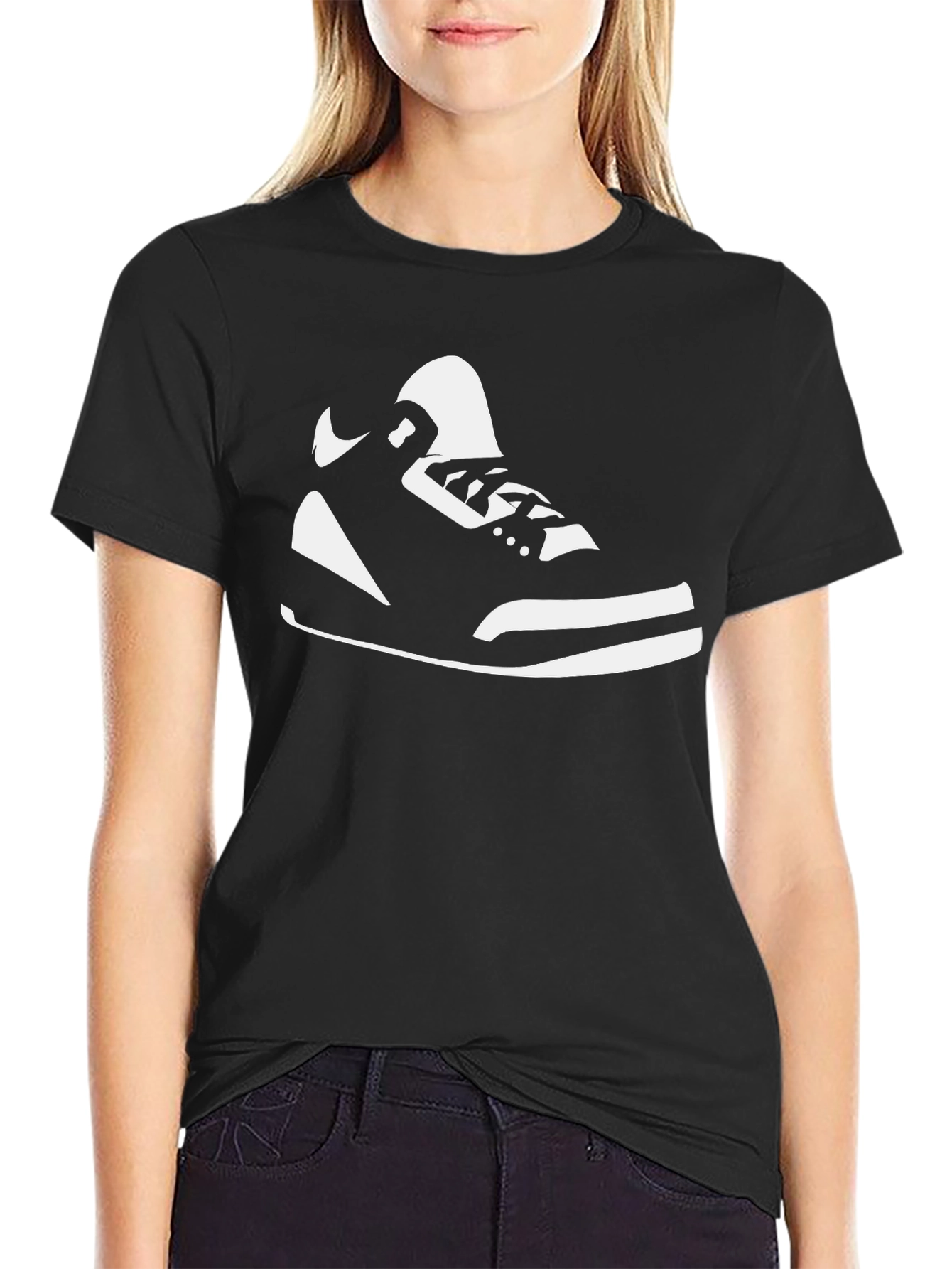 Sneaker Graphic Tee - Black Casual T-Shirt
