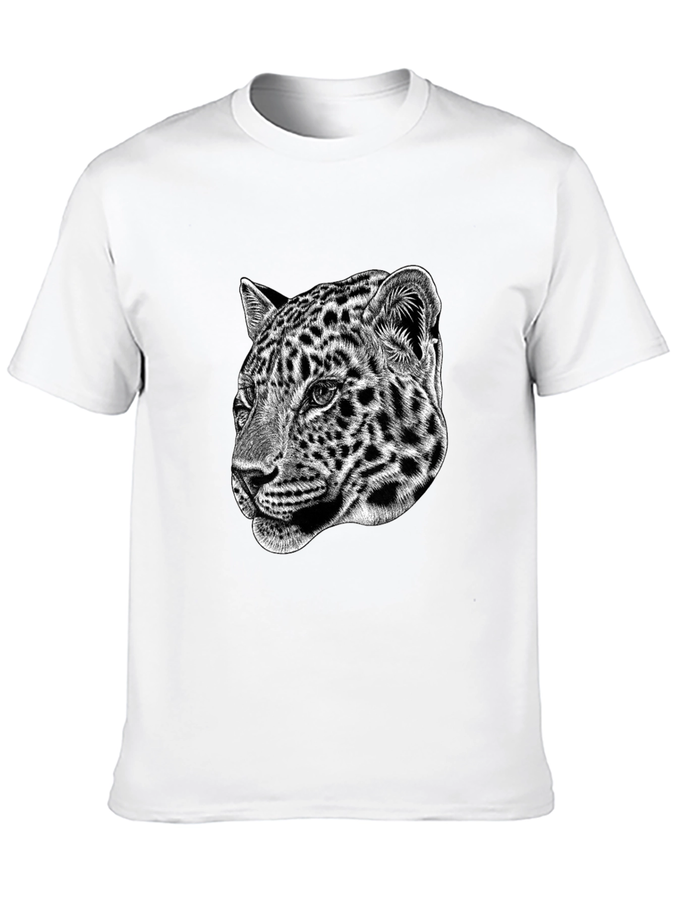 Leopard Graphic Print Black T-Shirt